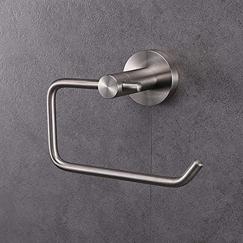 Stainless Steel Toilet Paper Holder - Satin Nickel Finish - Modern Bathroom Tissue Roll Stand - Perfect for Home, Office, and Restroom Decor