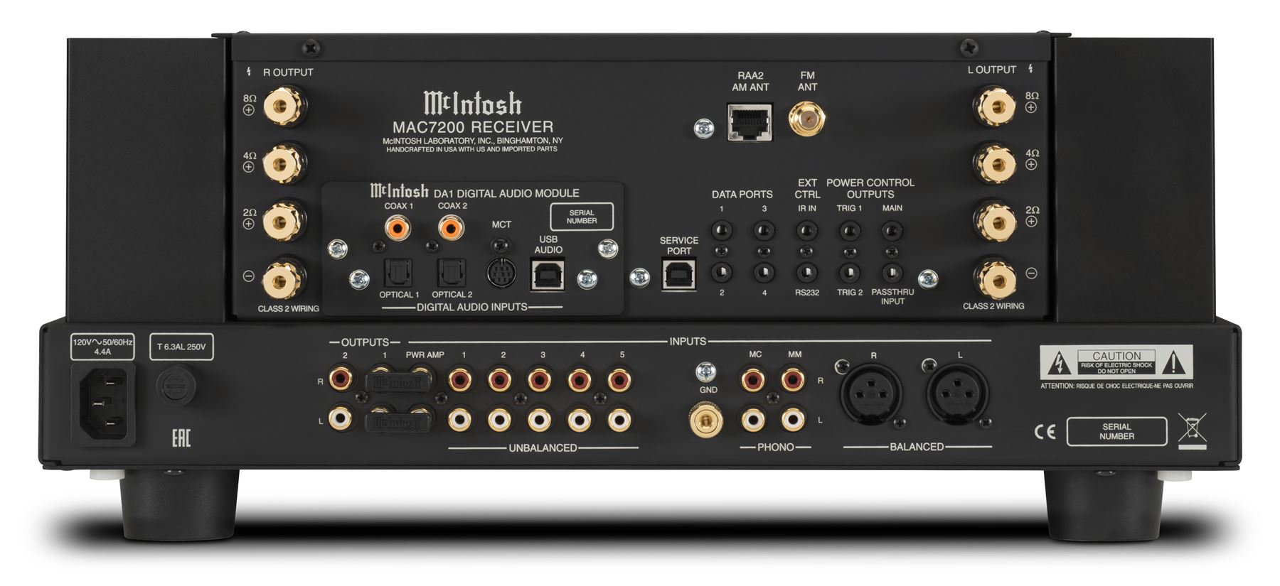 McIntosh MAC7200 2 Channel Stereo Receiver with AM/FM Tuner - Premium Home Audio System for Music Lovers & Audiophiles