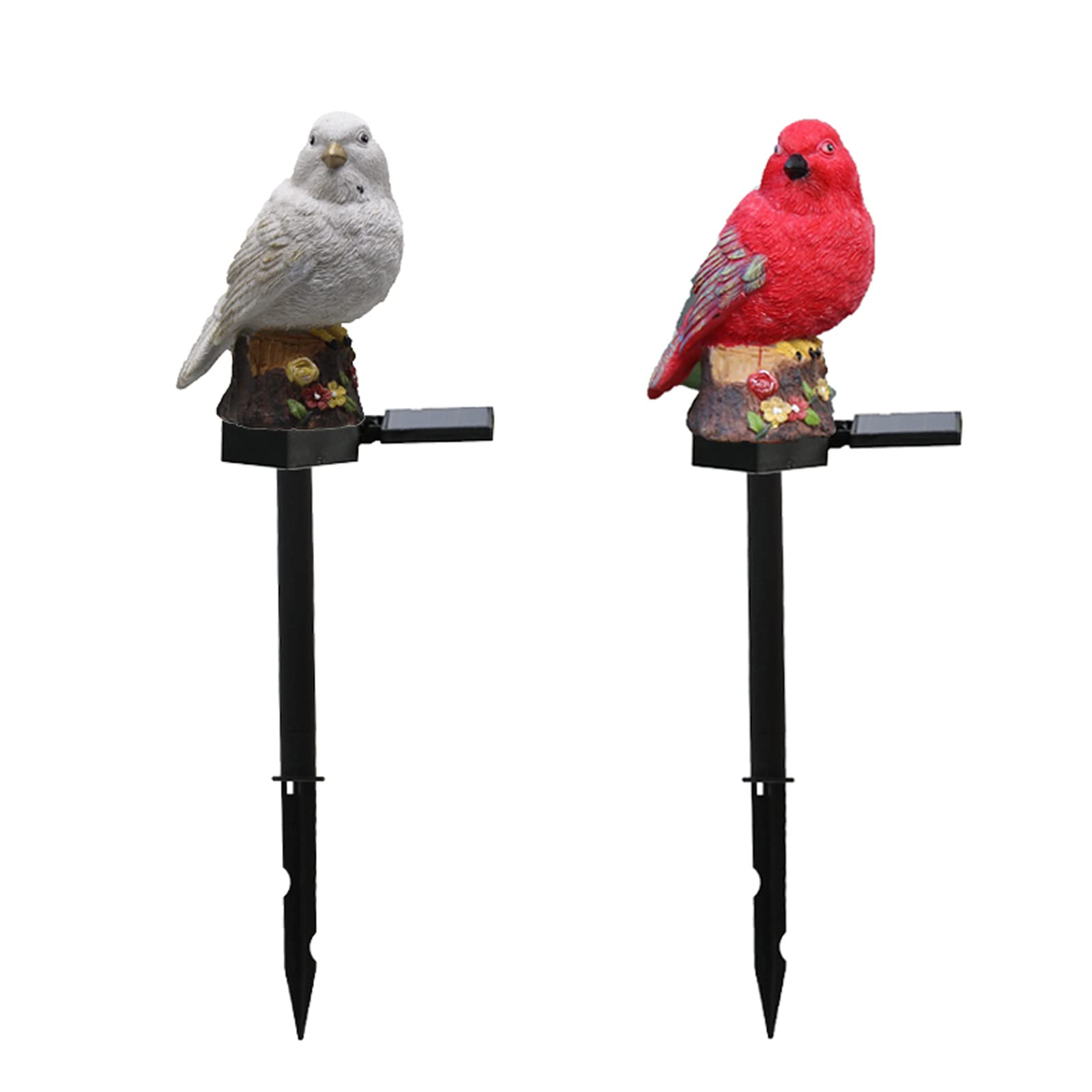 2 Pack Solar Garden Stake Lights - Waterproof Cardinal Bird LED Solar Pathway Lights for Outdoor Garden, Patio, Yard, Lawn & Walkway Decor | Perfect for Landscape Lighting & Nighttime Ambience
