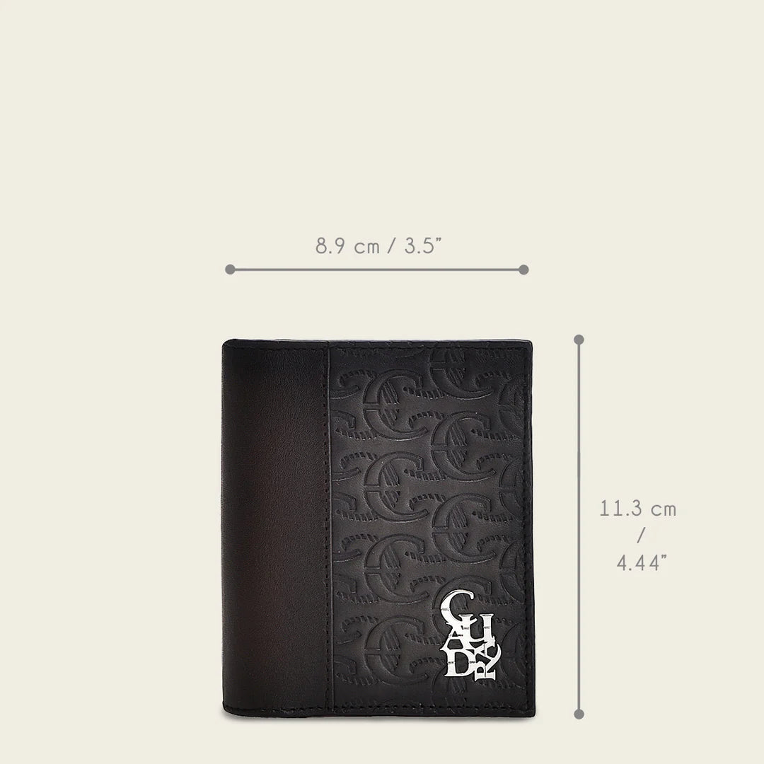 BC023RS Genuine Cowhide Leather Bi-Fold Wallet for Men - Stylish & Durable Oxford Design - Perfect for Everyday Use, Business & Travel