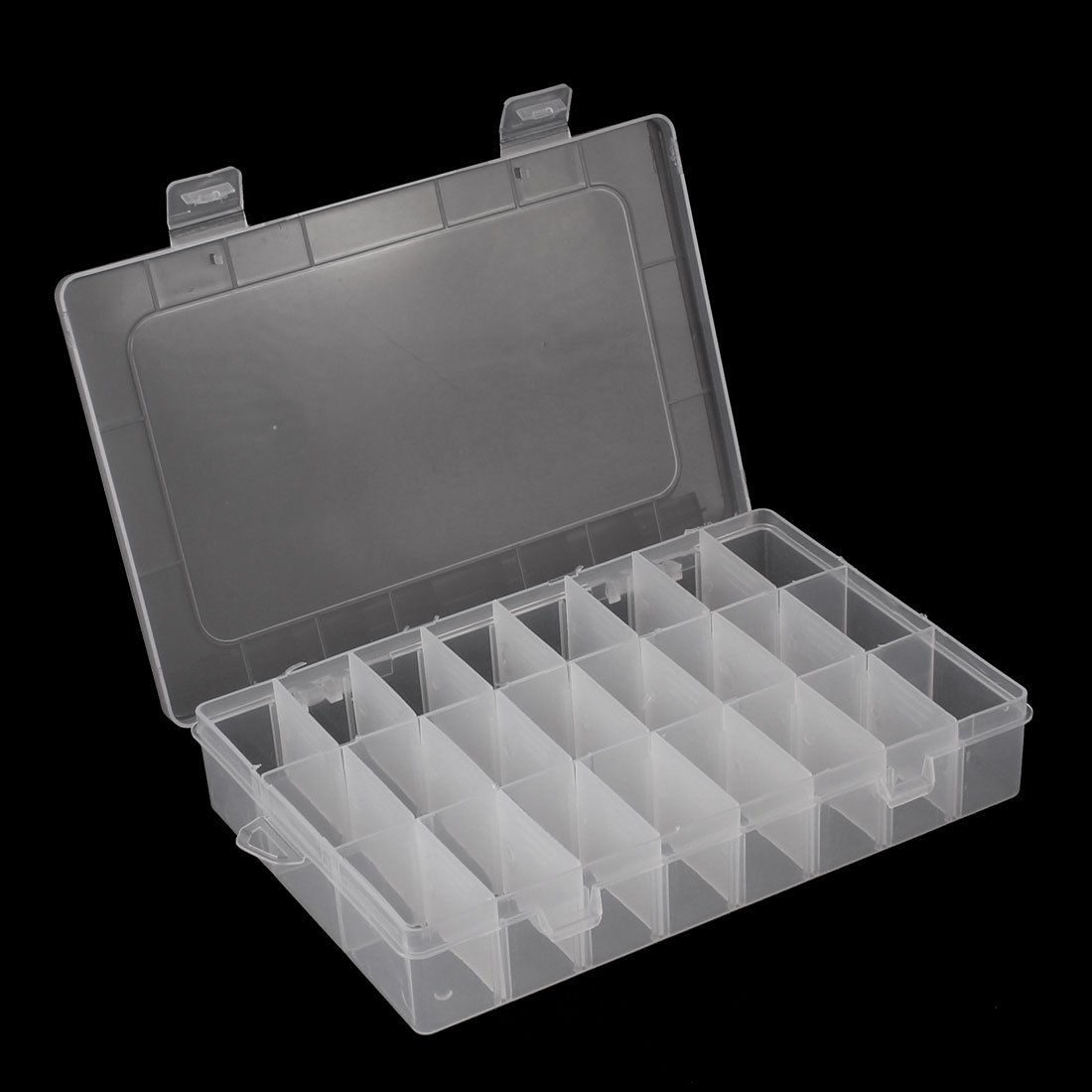 Clear Plastic Tool Organizer Box - Electronic Components Storage Container with Adjustable Dividers - Perfect for DIY, Workshop & Craft Organization