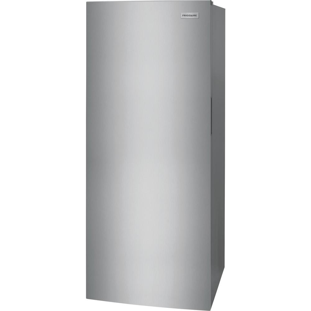 Frigidaire FFFU16F2VV 16 Cubic Foot Frost-Free Upright Freezer in Brushed Steel - Perfect for Home, Garage, or Basement Storage