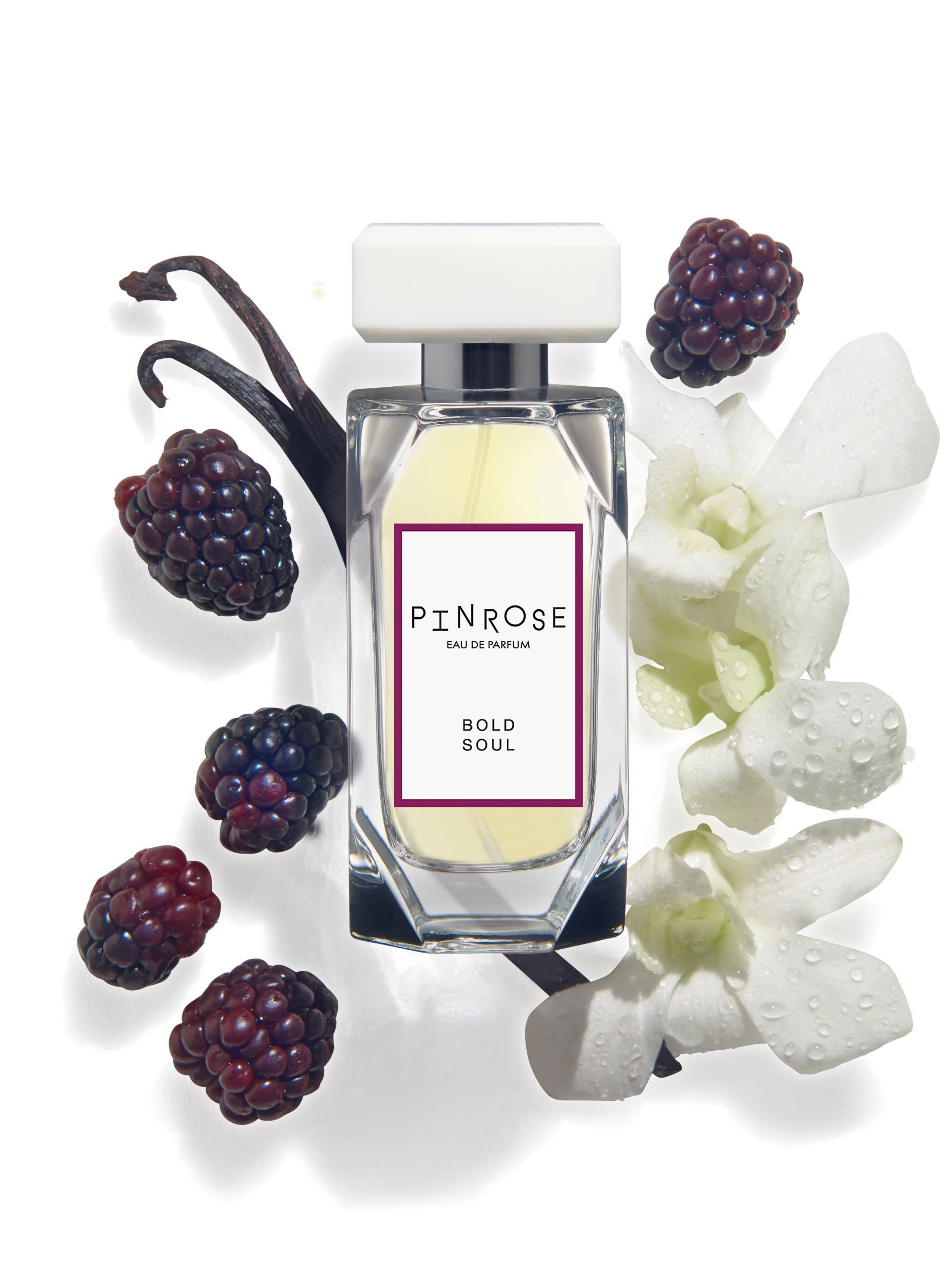 PINROSE Bold Soul Eau de Parfum Spray - Vegan, Cruelty-Free Fragrance with Blackberry, Tuberose & Vanilla Notes | Hypoallergenic Perfume for Women | Perfect for Date Night & Special Occasions