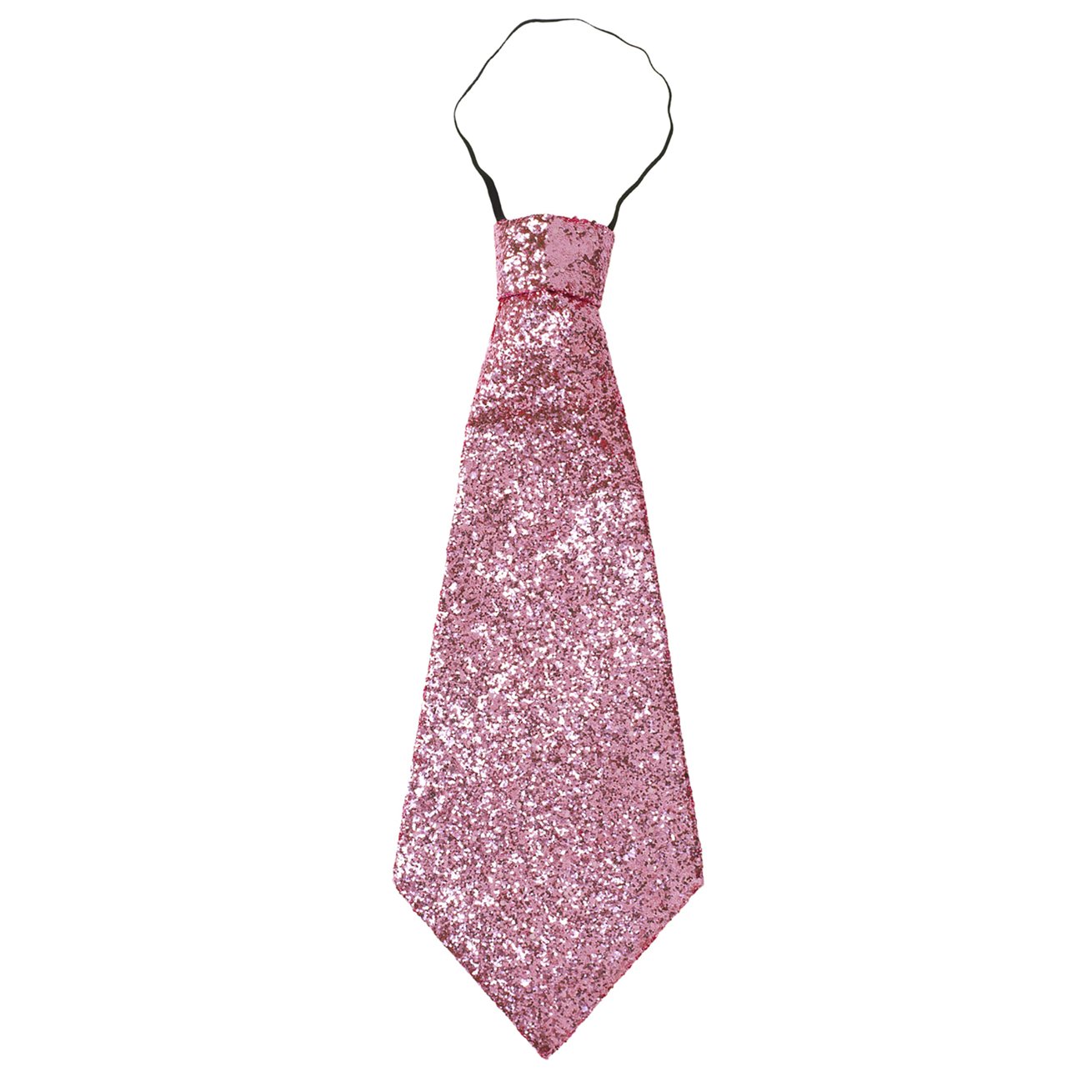 Pink Lurex Elastic Tie - Stylish & Comfortable Necktie for Men, Perfect for Weddings, Parties & Formal Events