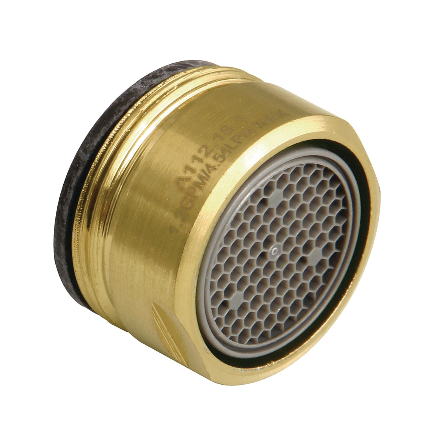 Cal Green G12LSSA4223 1.2 GPM Brushed Brass Male Aerator - Water-Saving Bathroom & Kitchen Faucet Accessory for Home & Commercial Use