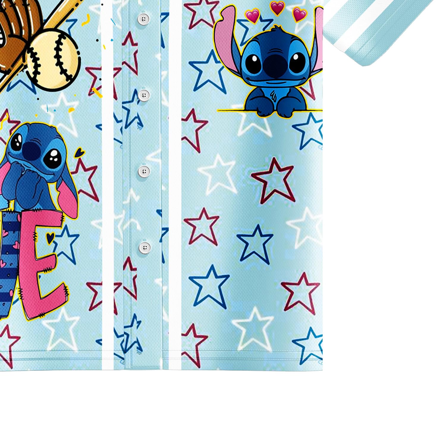 Girls Baseball Jersey Set - Cartoon Monster Print Softball Shirt & Shorts for Kids Ages 4-12 | Breathable Mesh Button Down Outfit for Little League Games & Casual Play