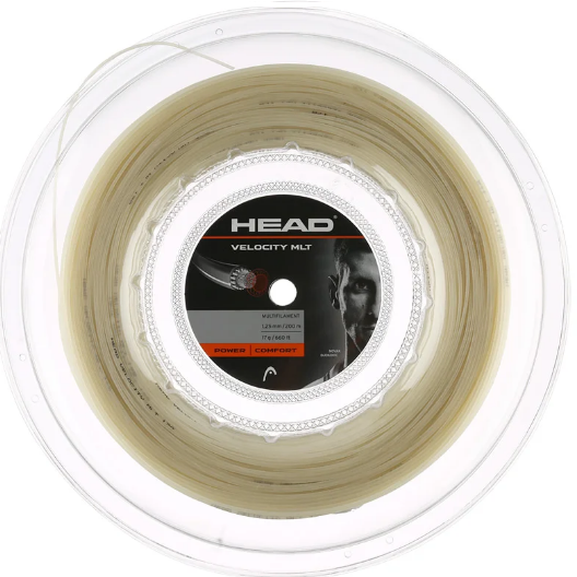 Head Velocity MLT 17/1.25 Tennis String Reel - Natural Gut String for Tennis Rackets | Perfect for Competitive Play & Stringing Professionals