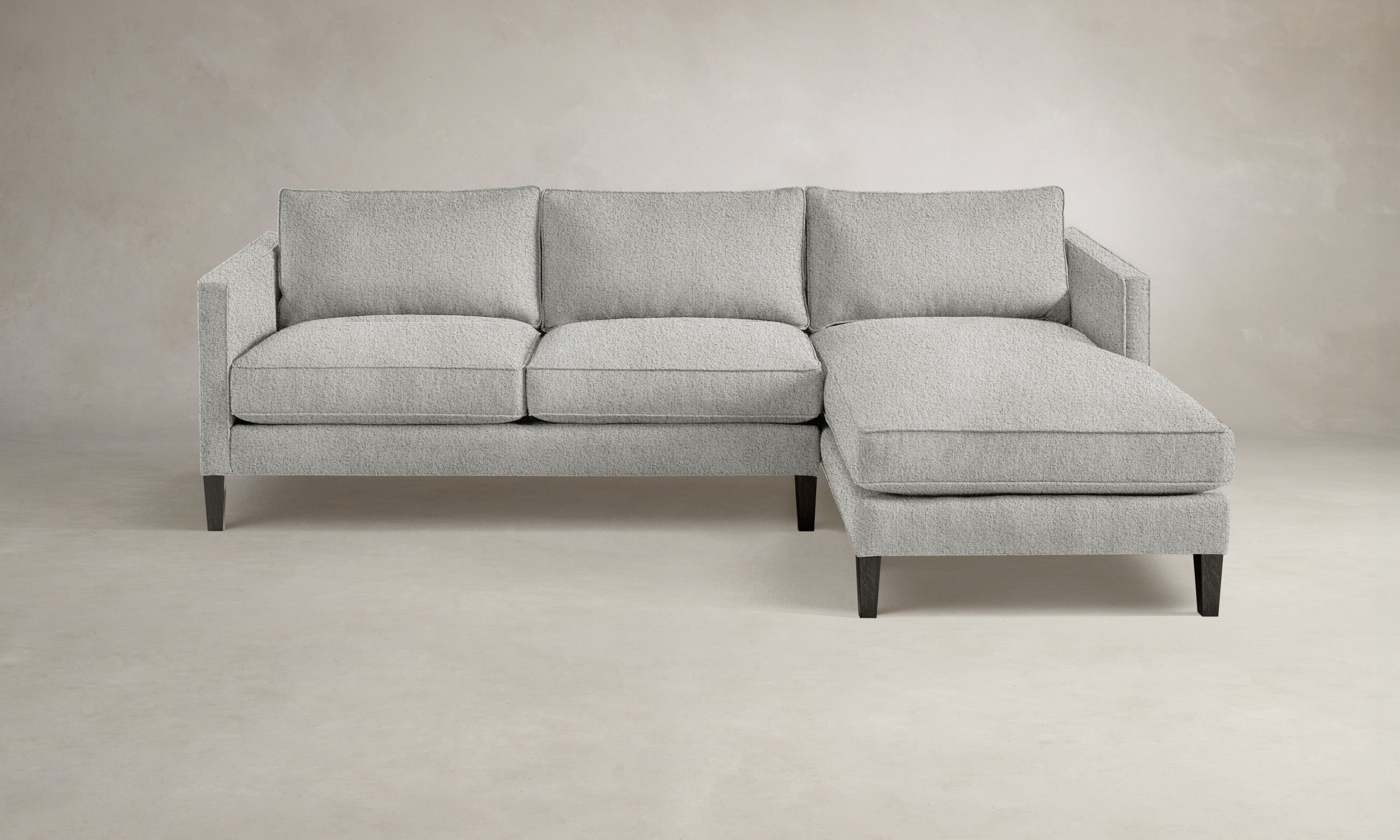 Premium Crosby Sectional Sofa - Soft Woolen Bouclé Fabric, Modern L-Shaped Couch for Living Room, Family Room & Cozy Spaces