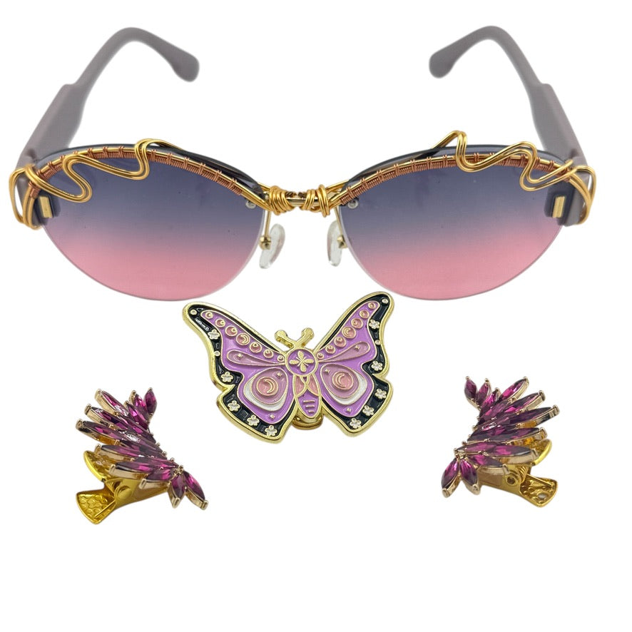 CRYSTAL WINGS Spunclips™ Hair Clips for Women - Fashion Hair Accessories for Everyday Use, Parties & Special Occasions