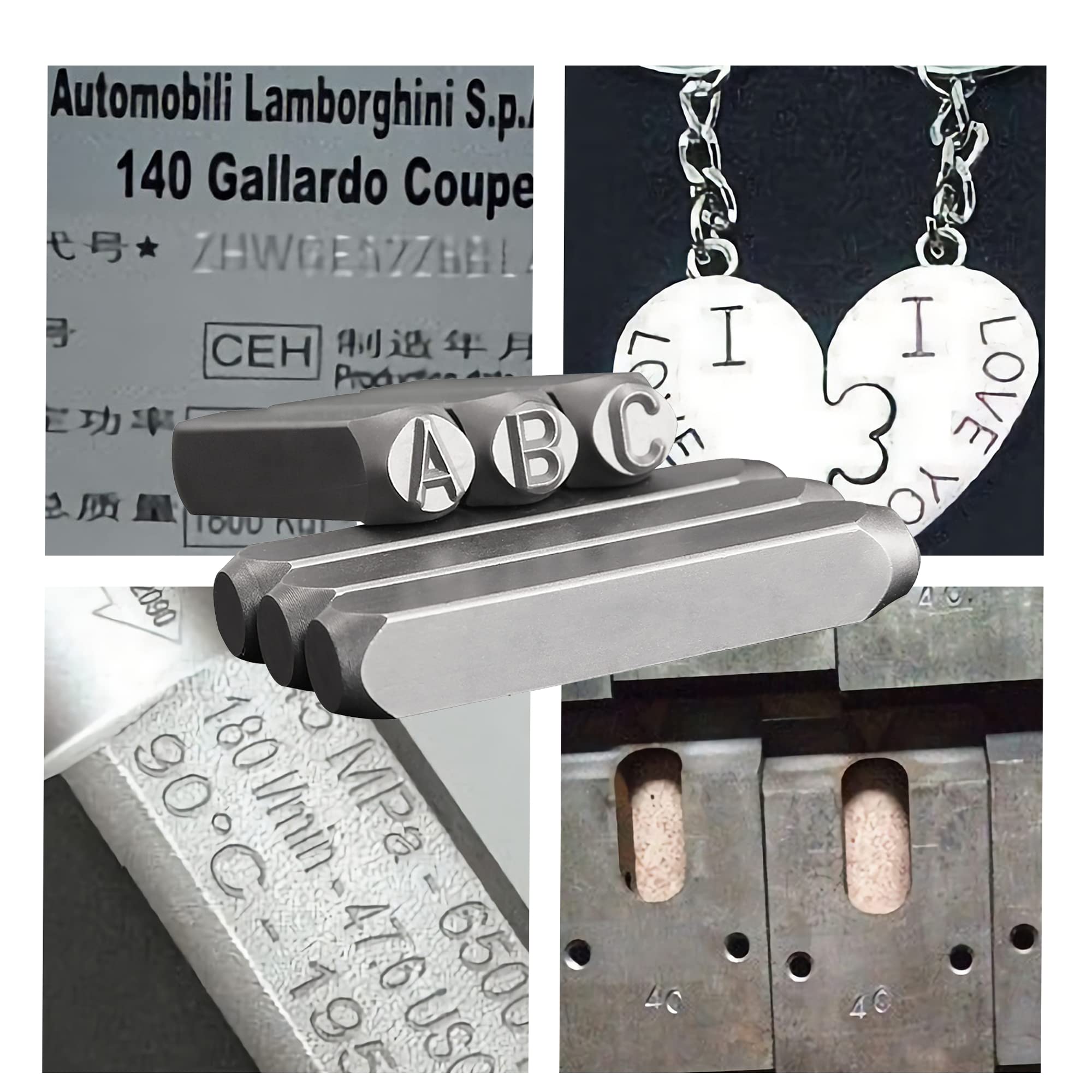 36 PCS Metal Letter and Number Stamp Set - 5/16
