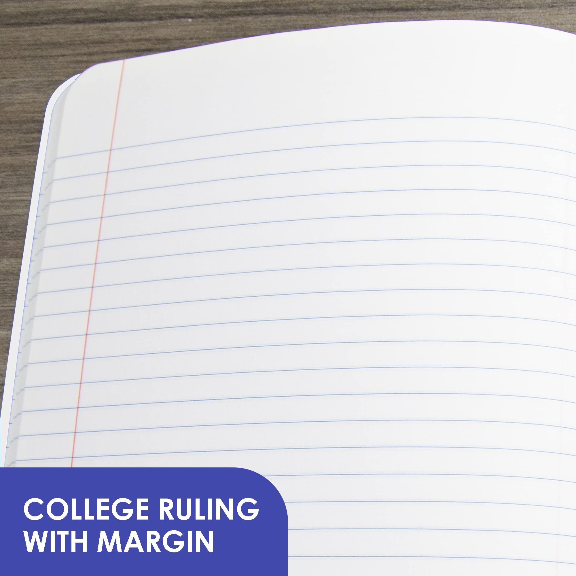 BAZIC 100-Sheet College Ruled Composition Notebook - Geometric Design Writing Journal, Lined Notebook for School & Office (48-Pack) - Perfect for Note Taking, Journaling & Classroom Supplies