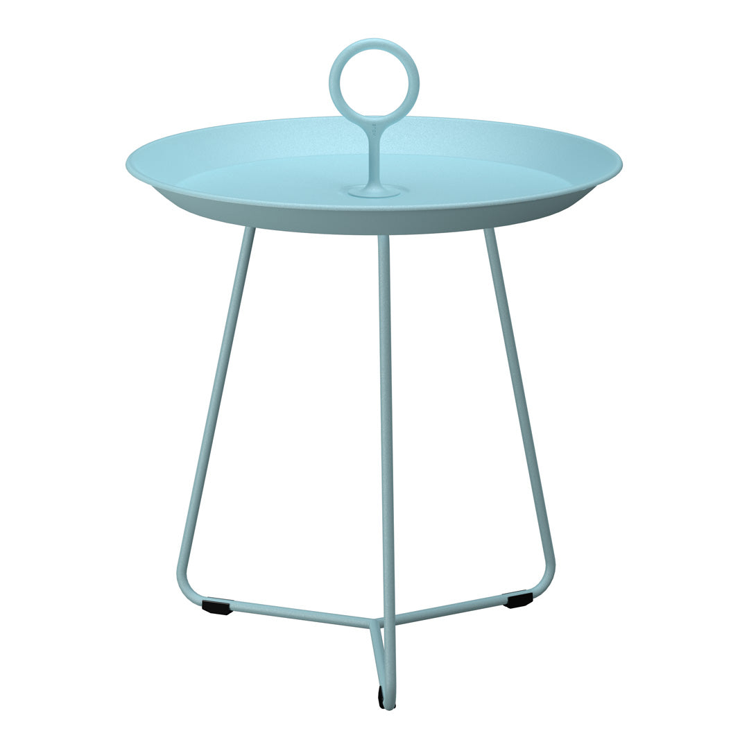 Sturdy Eyelet Outdoor Tray Table - Portable Side Table for Patio, Garden, Pool & Camping - Perfect for Drinks, Snacks & Decor