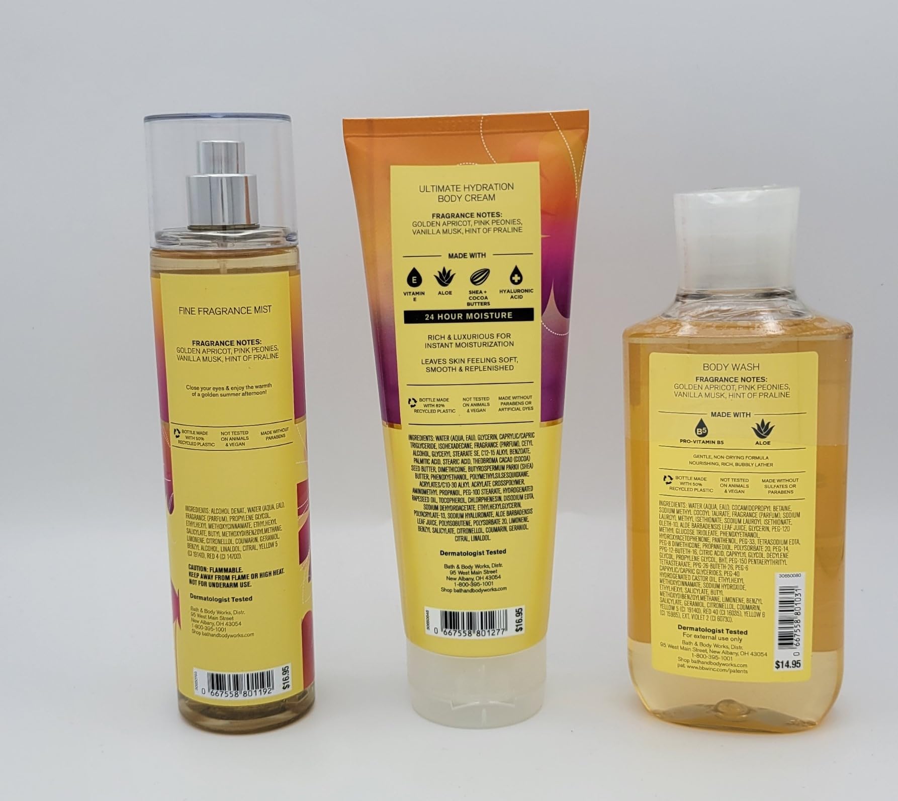 Forever Sunshine Bath & Body Gift Set - 3 Piece Bundle with 8oz Fragrance Mist, 8oz Hydrating Body Cream & 10oz Body Wash | Perfect for Self-Care, Spa Days & Luxurious Gifting