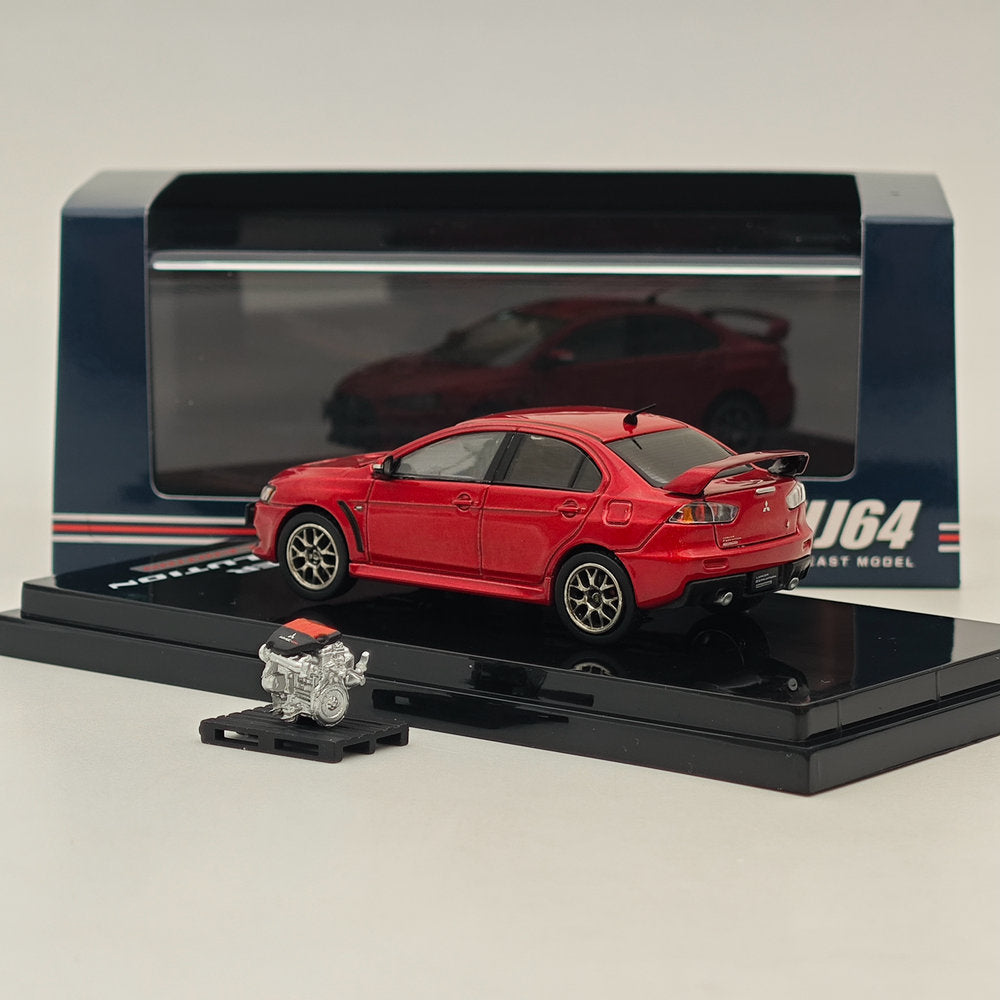 1/64 Scale Mitsubishi Lancer Evolution X Final Edition Diecast Model Car - Hobby Japan HJ642053AR - Collectible Miniature for Car Enthusiasts & Display Decor