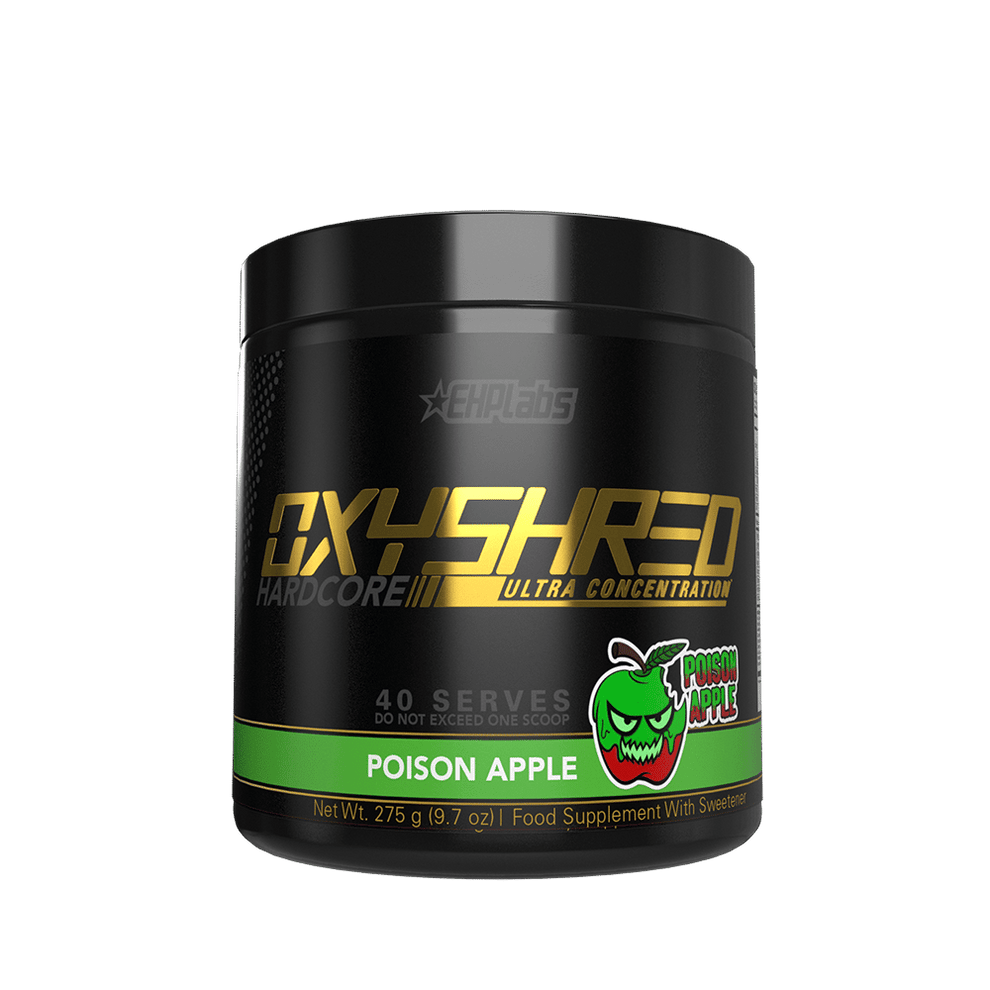 EHP Labs OxyShred Hardcore Fat Burner & Energy Booster - 40 Servings (275g) - Weight Loss Supplement for Men & Women - Pre-Workout & Fitness Support