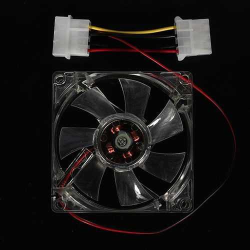 80x80x25mm 12V 4-Pin CPU Cooling Fan with Blue LED - Quiet PC Computer Heat Sink for Gaming Rigs, Desktop PCs, and Workstations - Perfect for Overclocking and High-Performance Cooling