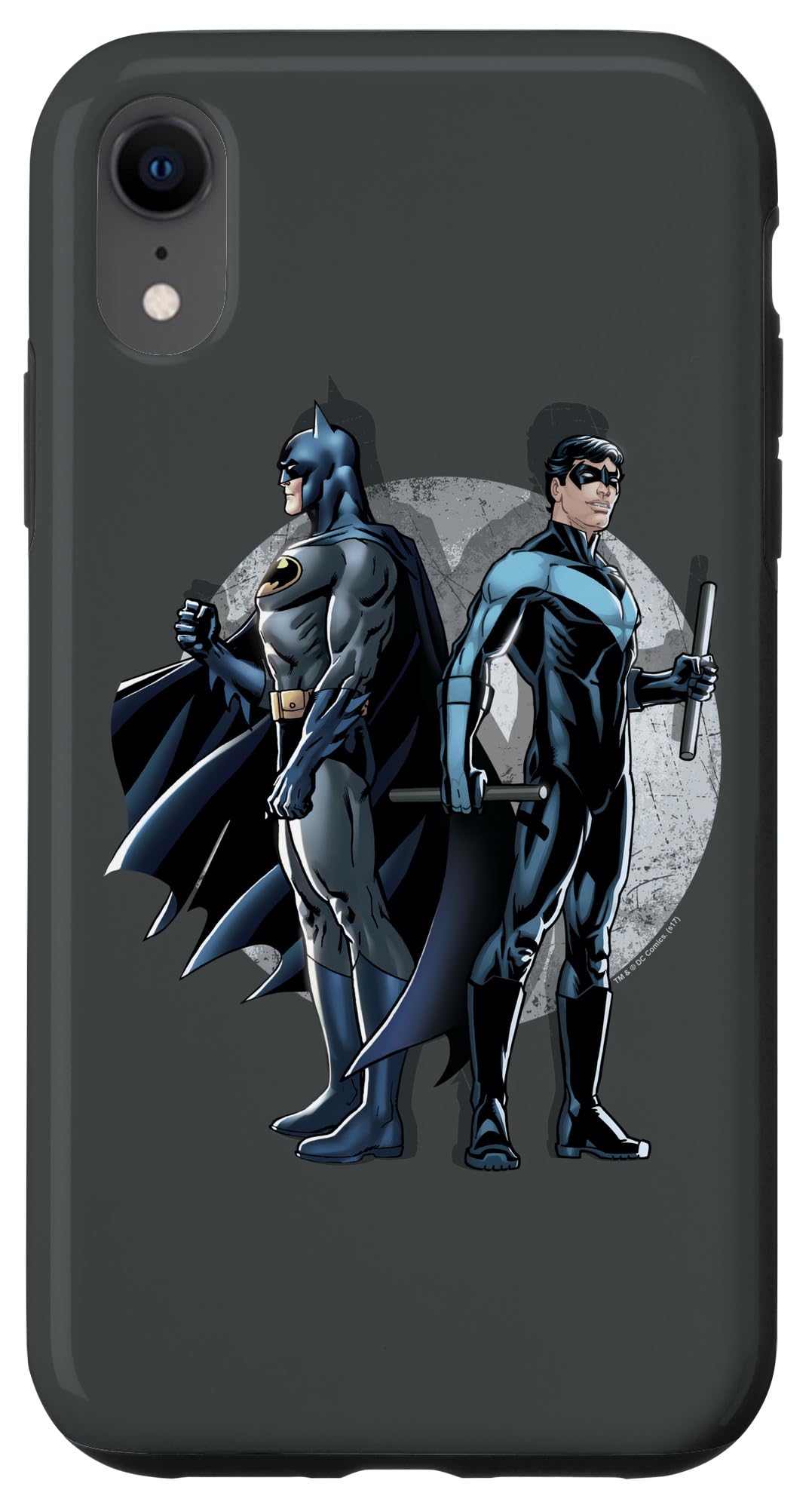 iPhone XR Batman & Nightwing Spotlight Phone Case - Durable Protective Cover for iPhone XR - Perfect for DC Comics Fans & Superhero Lovers (Use for Daily Protection, Cosplay, or Gift Giving)