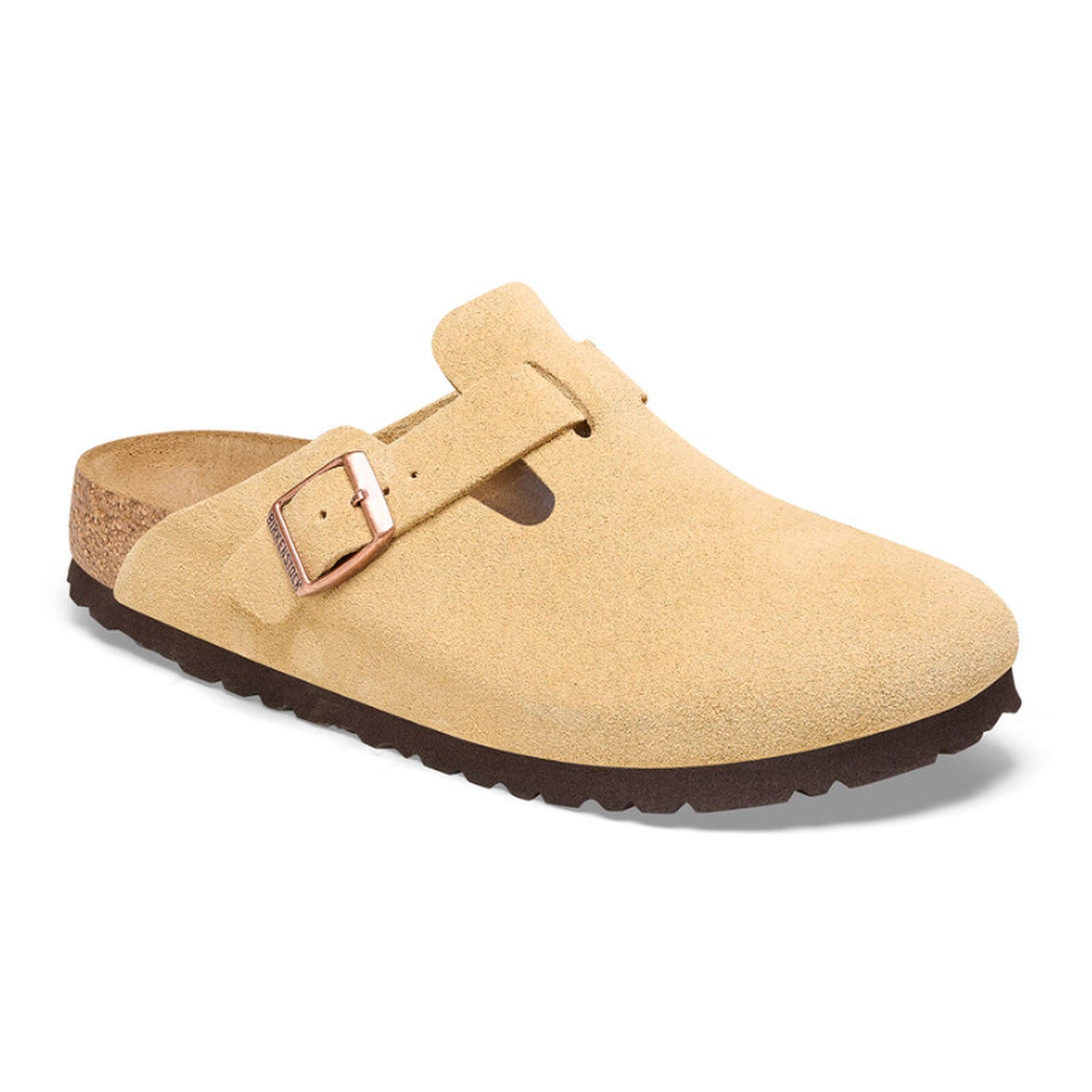 Birkenstock Boston Narrow Clog for Women - Comfortable Suede Clogs in Latte Cream | Perfect for Casual Wear, Home & Office