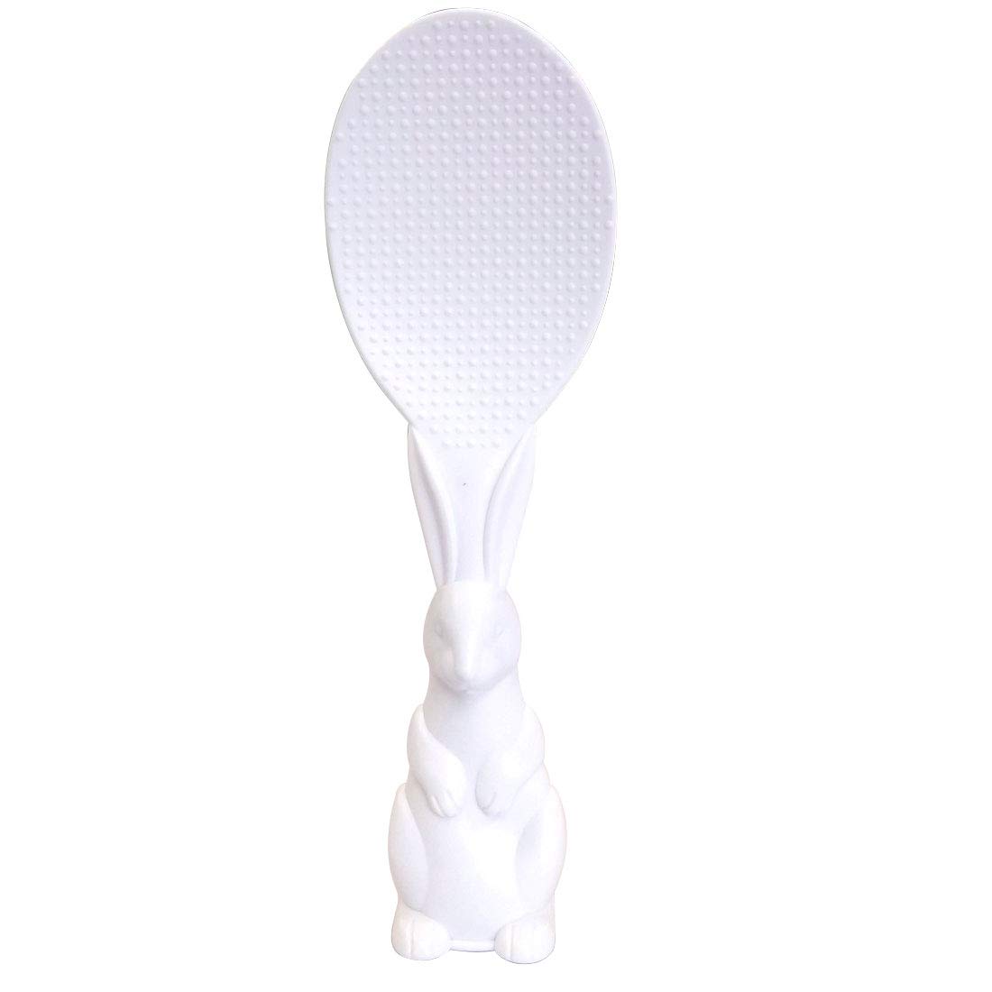 Non-Stick Rabbit Rice Paddle Spoon - 8-inch Cute Kitchen Utensil for Cooking & Serving - BPA-Free PP Material (White) - Perfect for Rice, Stir Fry & Meal Prep