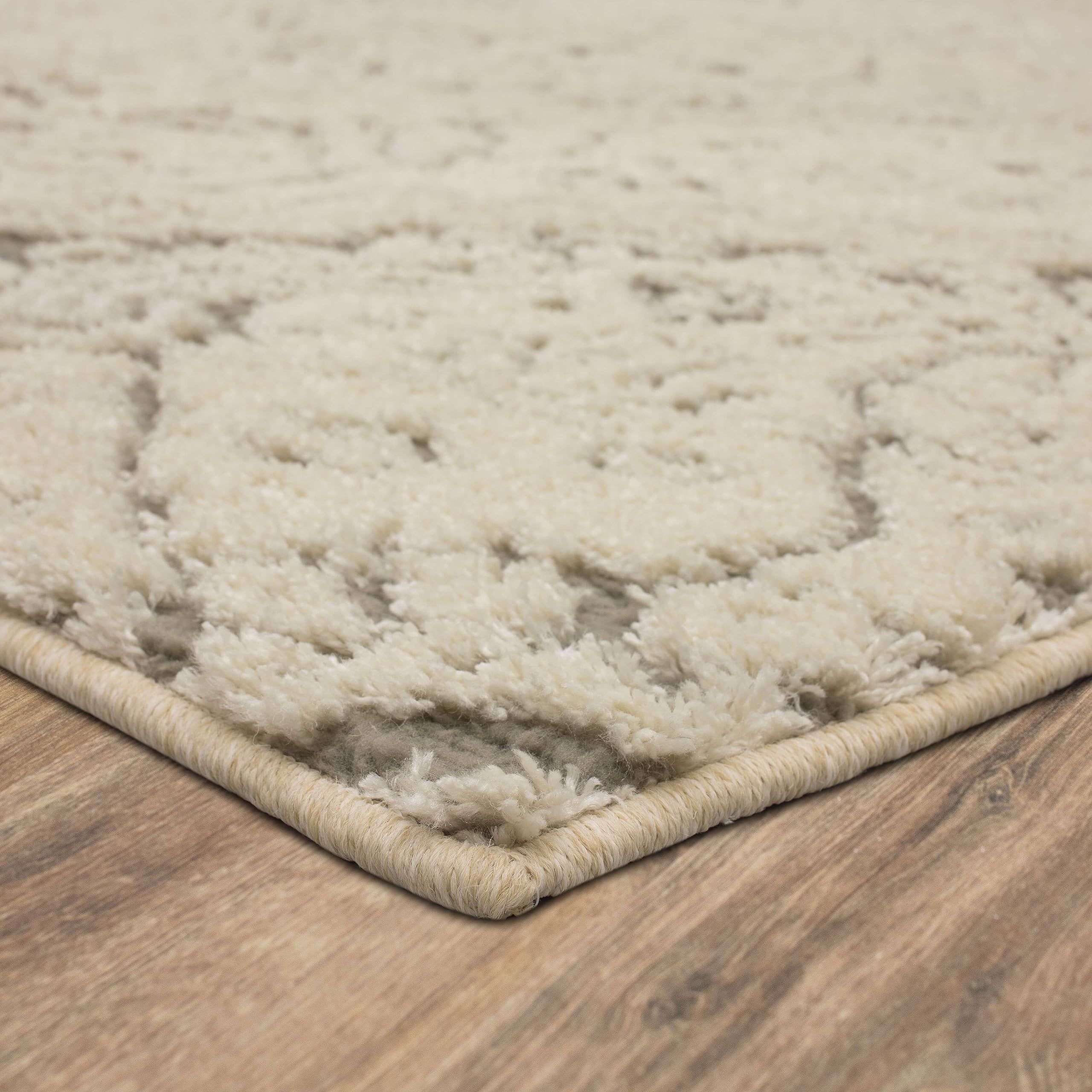 Mohawk Home Francesca Ornamental Medallion Light Gray 5' x 8' Shag Area Rug - Soft Plush Carpet for Living Room, Bedroom, Office - Adds Warmth & Style to Home Decor