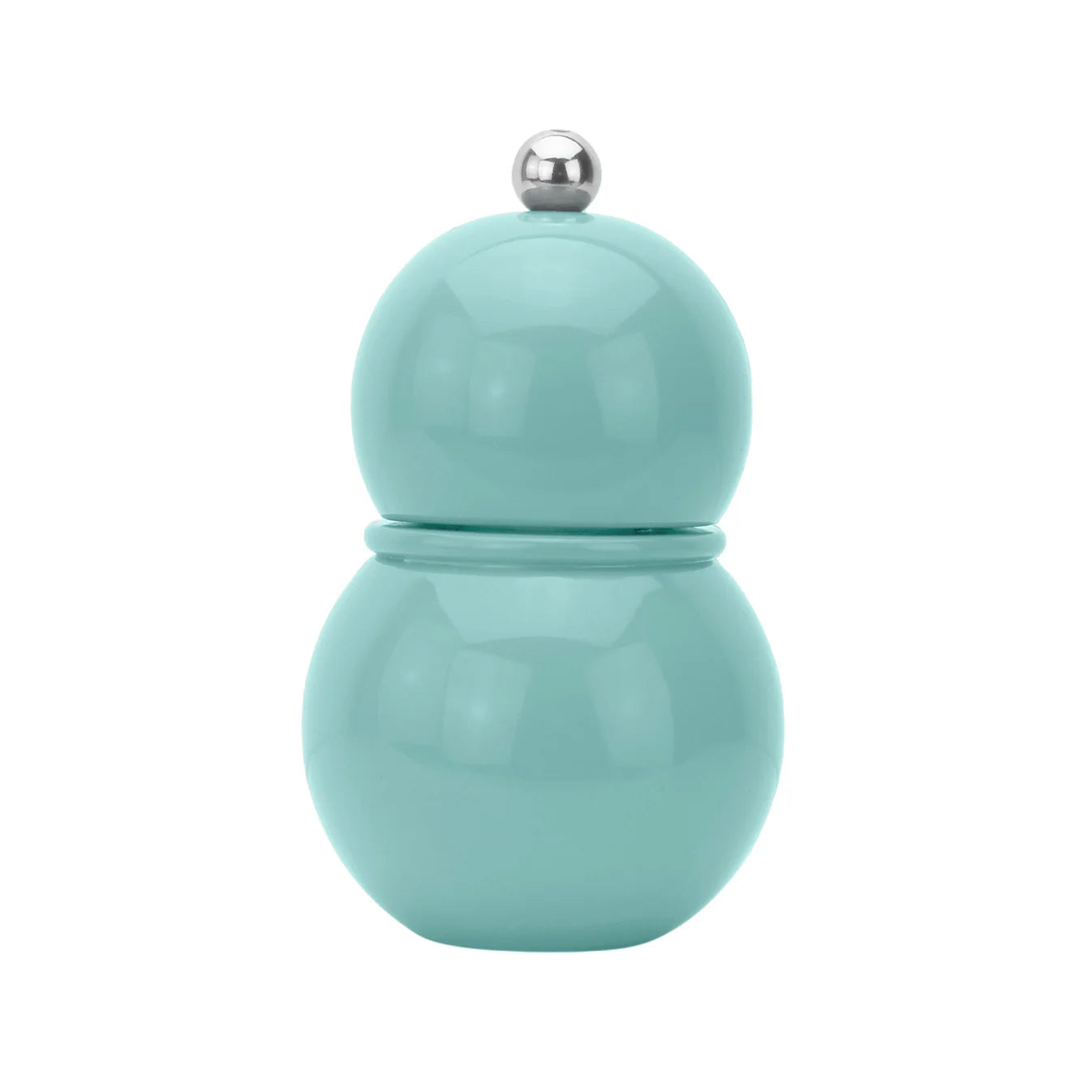 Premium Chubbie Eau de Nil Bobbin Salt and Pepper Grinder Set - Adjustable Ceramic Spice Mill for Kitchen, Dining Table & Outdoor BBQ