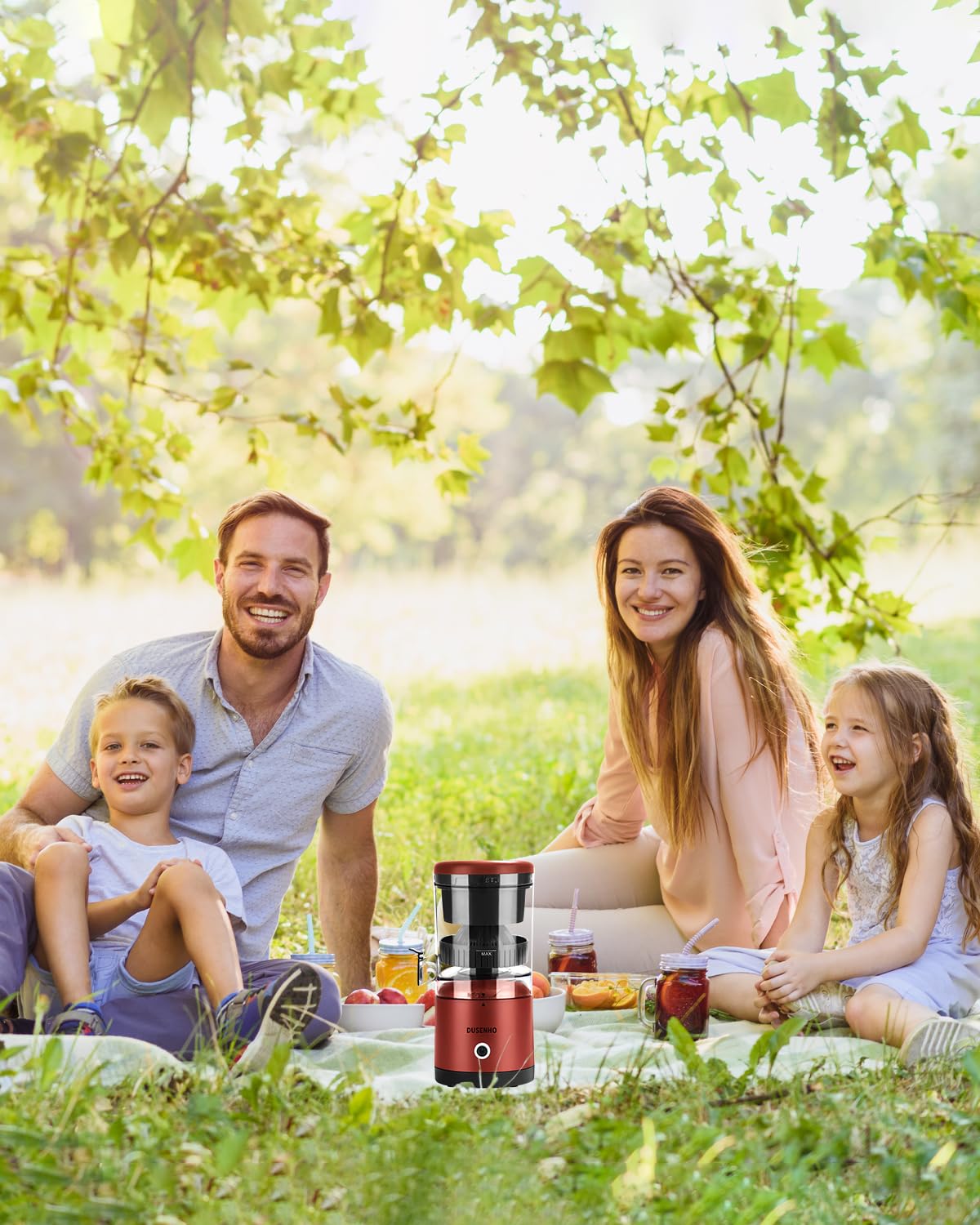 Rechargeable Citrus Juicer - USB Portable Juicer for Orange, Lemon & Grapefruit with Cleaning Brush | Perfect for Travel, Camping & Healthy Home Juicing