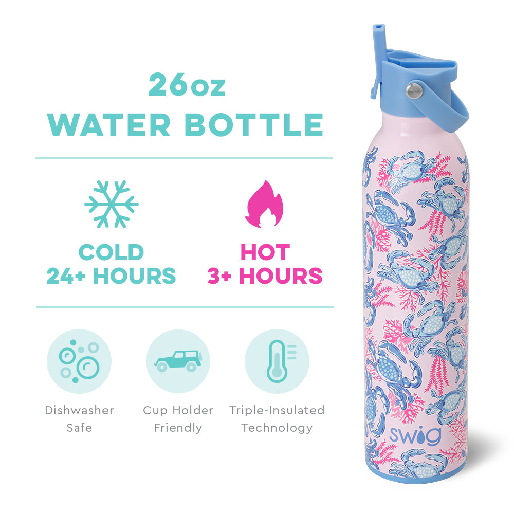 Swig Life 20oz Flip + Sip Water Bottle - Leakproof, Insulated Stainless Steel Tumbler for Coffee, Tea & Cold Drinks - Perfect for Gym, Office & Outdoor Adventures