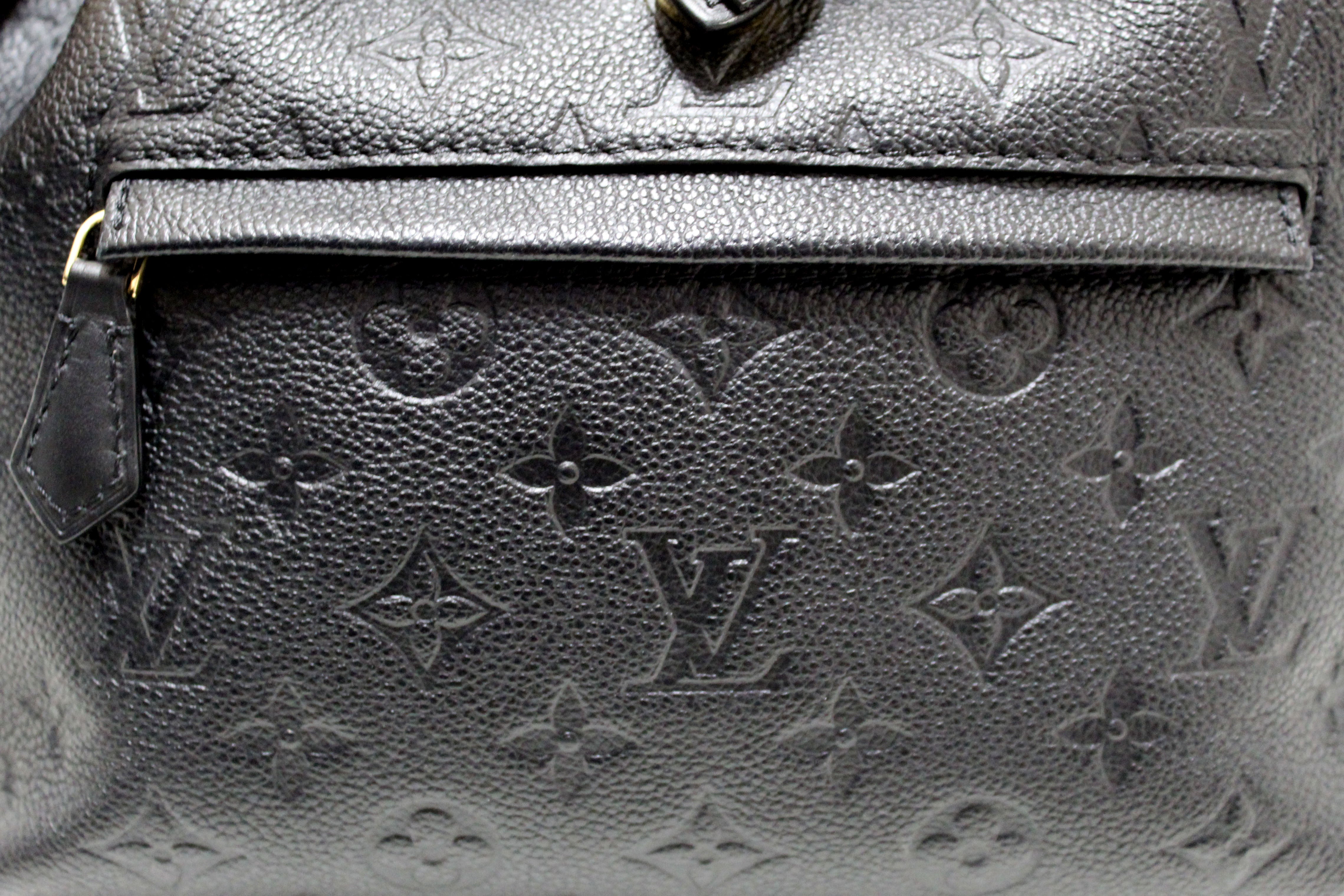 Authentic Louis Vuitton Black Monogram Empreinte Montsouris Backpack - Luxury Designer Backpack for Women, Travel & Everyday Use