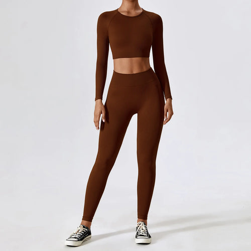 Women's Ribbed Yoga Set - High Waisted Workout Leggings & Sports Bra - Gym Clothing for Fitness, Running & Yoga - Perfect for Home Workouts & Studio Classes