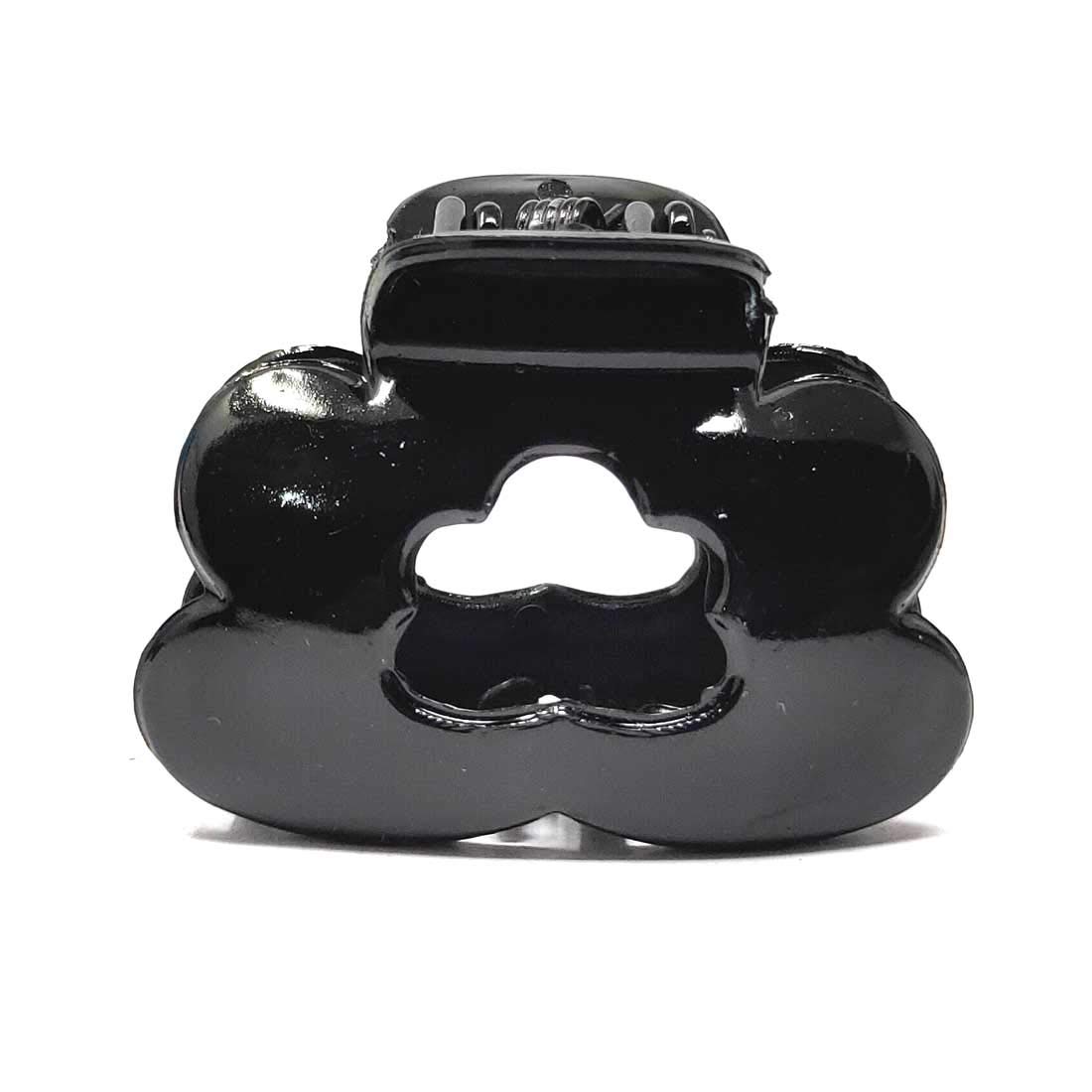 Anokhi Ada Plastic Hair Claws for Women & Girls - Non-Slip Hair Clips for Ponytails & Buns - Black Hair Accessories (ZA-04) | Perfect for Work, Gym, and Everyday Styling
