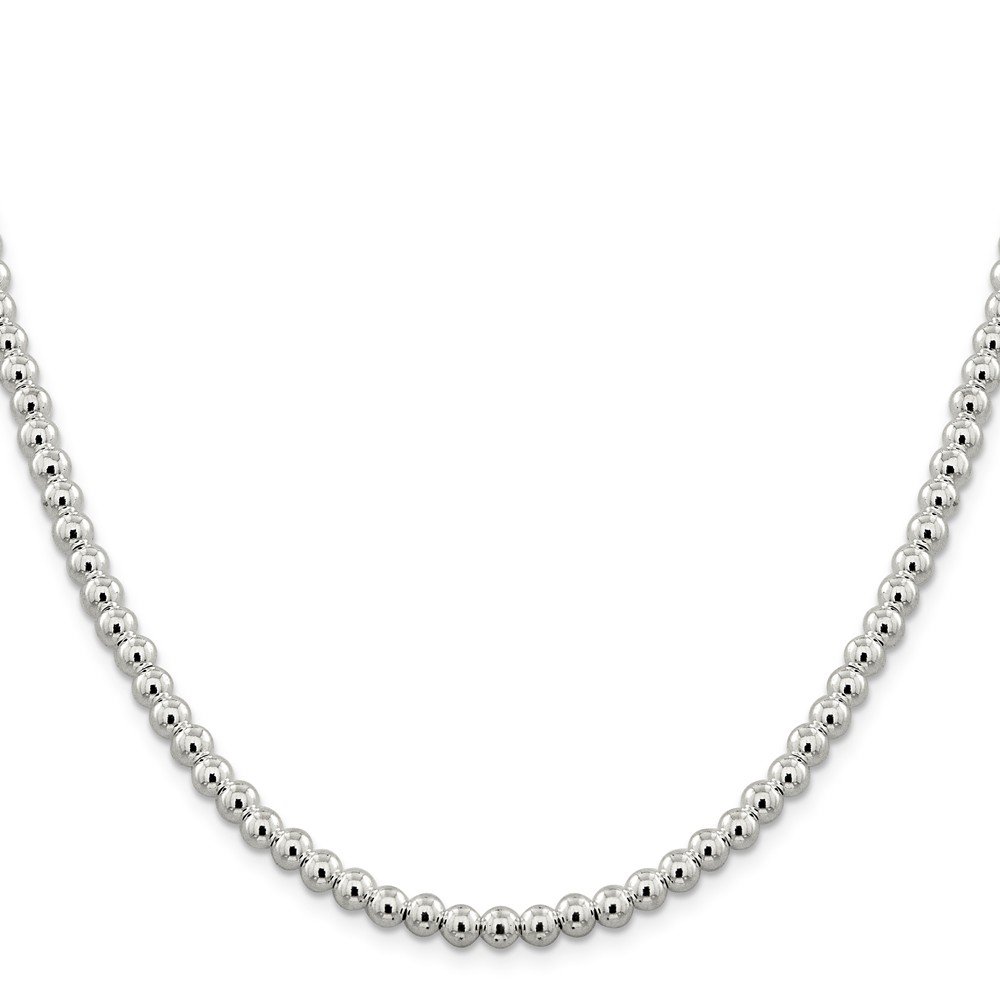 925 Sterling Silver 5mm Beaded Box Chain Necklace with Secure Lobster Clasp - Elegant Jewelry Gift for Women, Perfect for Everyday Wear, Parties & Special Occasions