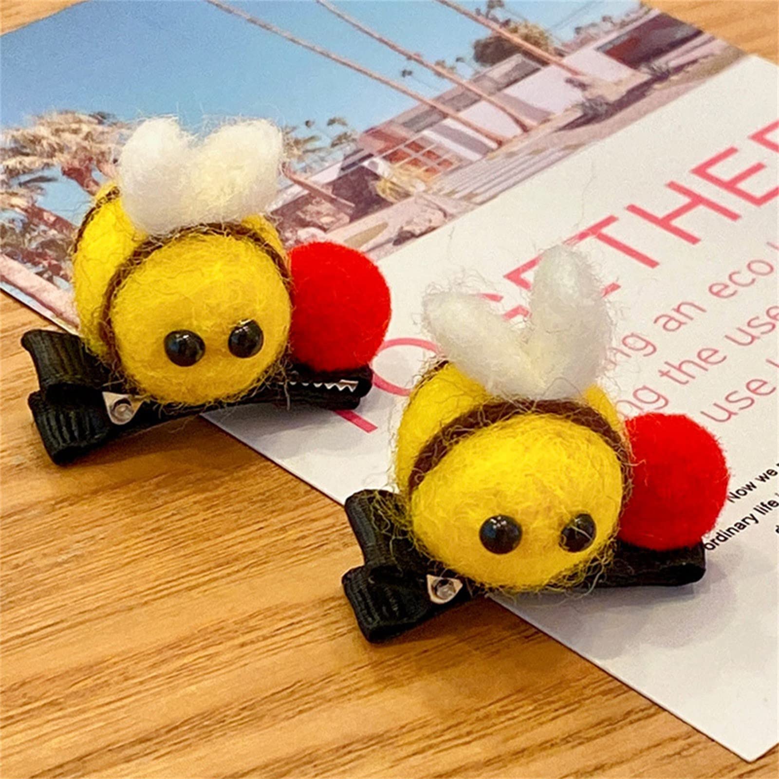 Cartoon Bee Hair Clips & Headbands Set for Girls 4-6 Years - Cute Hair Accessories Kit with Barrettes & Hair Claws - Perfect for School, Parties & Daily Wear (One Size)
