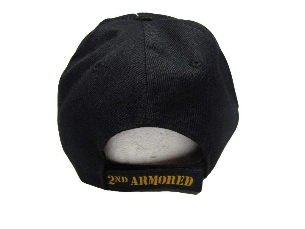 U.S. Army 2nd Armored Division 'Hell on Wheels' Embroidered Cap - Shadow Black Military Hat for Veterans & History Enthusiasts | Perfect for Outdoor Activities, Military Events & Patriotic Occasions