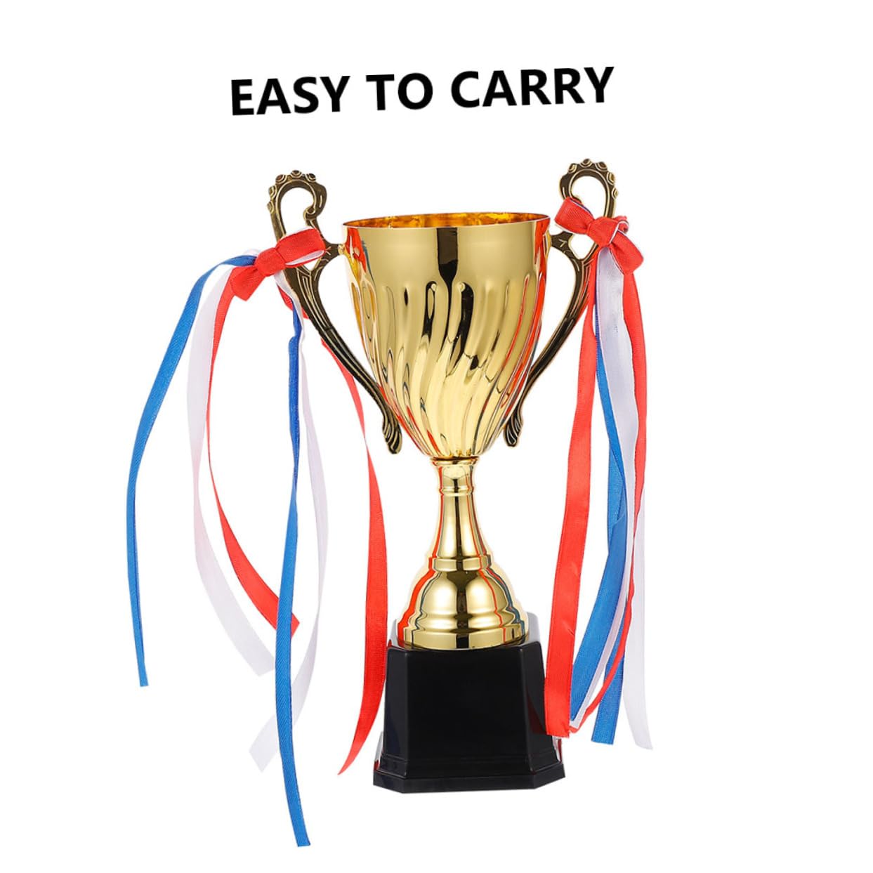 Happyyami Plastic Golden Early Learning Trophies - Award Trophies for Kids Games, Competitions & School Achievements - Perfect for Classroom Rewards, Sports Events & Student Recognition