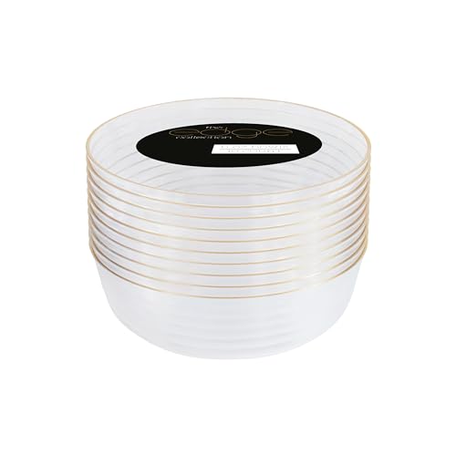 Clear With Gold Rim