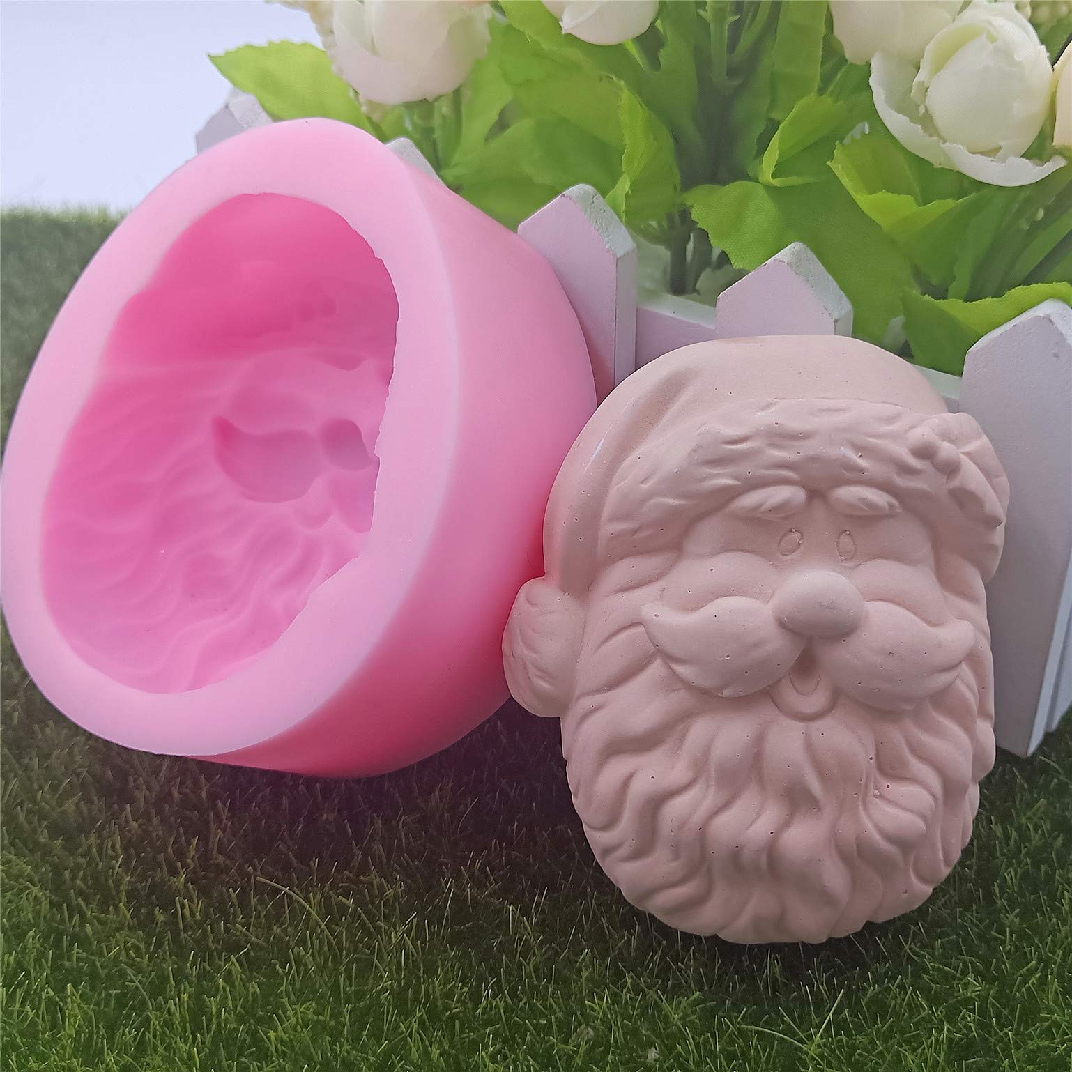 Santa Claus Silicone Soap Molds - 3D Christmas DIY Craft Kits for Handmade Soap Making | Holiday Gifts & Home Decor