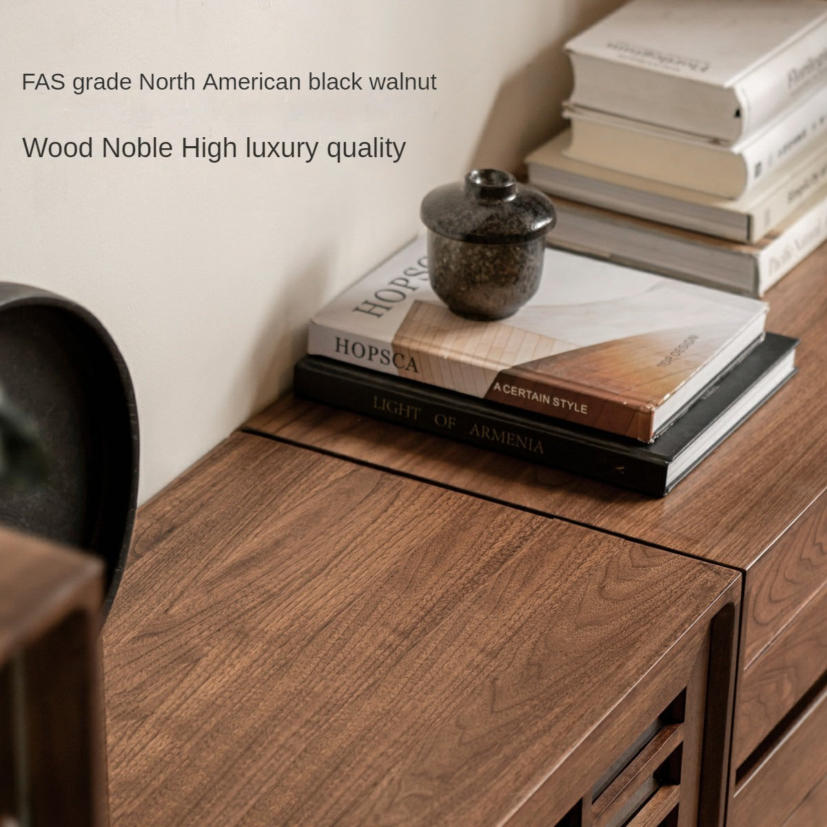 Premium Black Walnut Solid Wood Modular Bookcase - Customizable Storage Shelf for Home Office, Living Room & Library Organization