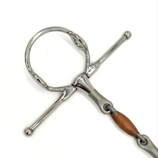 AJR Copper LinkX Nelson Gag Bit - Horse Training Equipment for Dressage & Western Riding | Comfortable Equestrian Bit for Show Jumping & Trail Riding