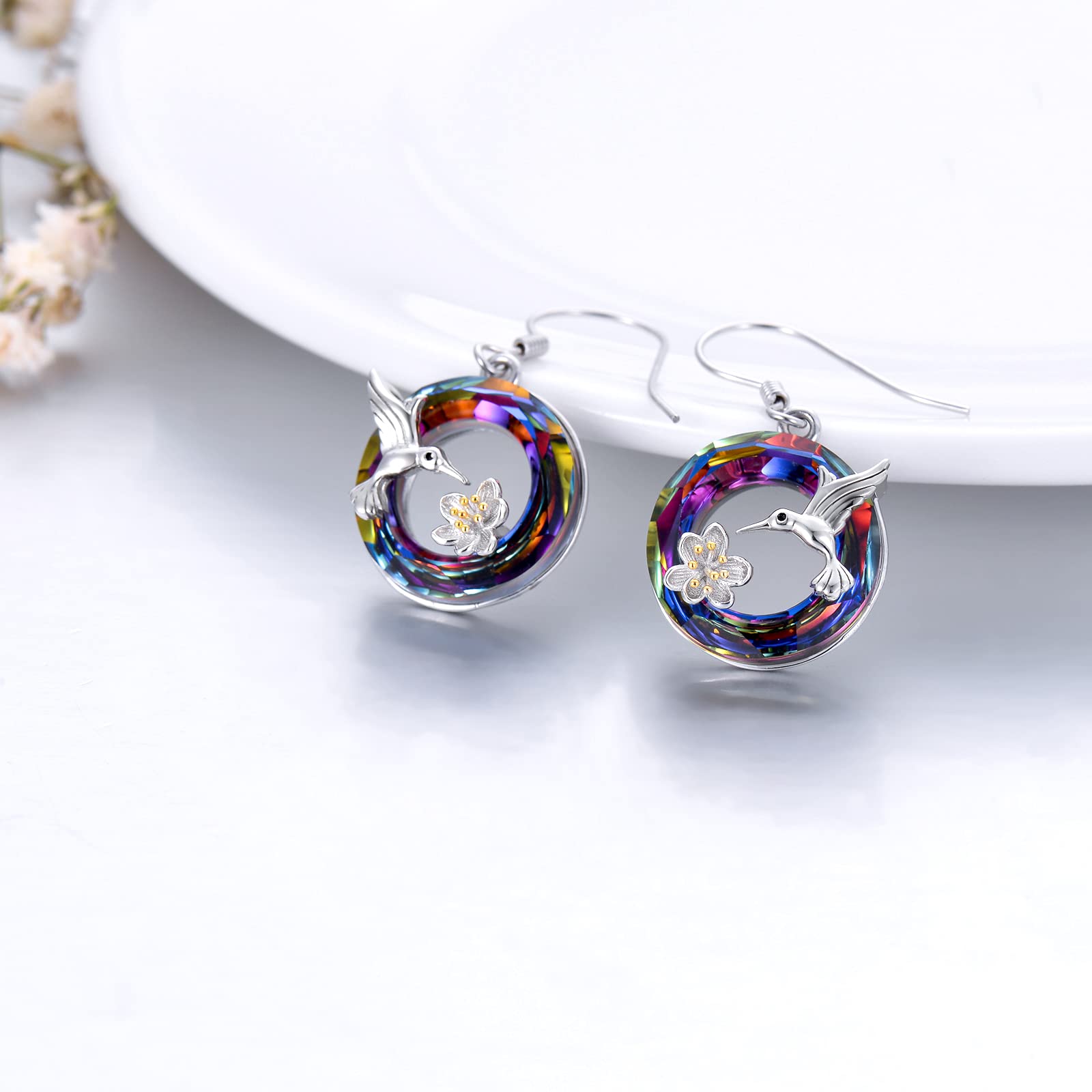 925 Sterling Silver Cute Animal Crystal Dangle Earrings for Women - Elegant Jewelry Gift for Birthday, Anniversary & Special Occasions | Perfect for Party, Wedding & Everyday Wear