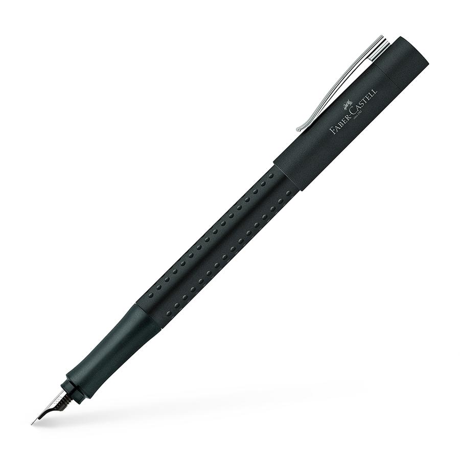 Faber Castell Grip 2011 Black Fountain Pen - Premium Writing Instrument for Calligraphy, Journaling & Office Use
