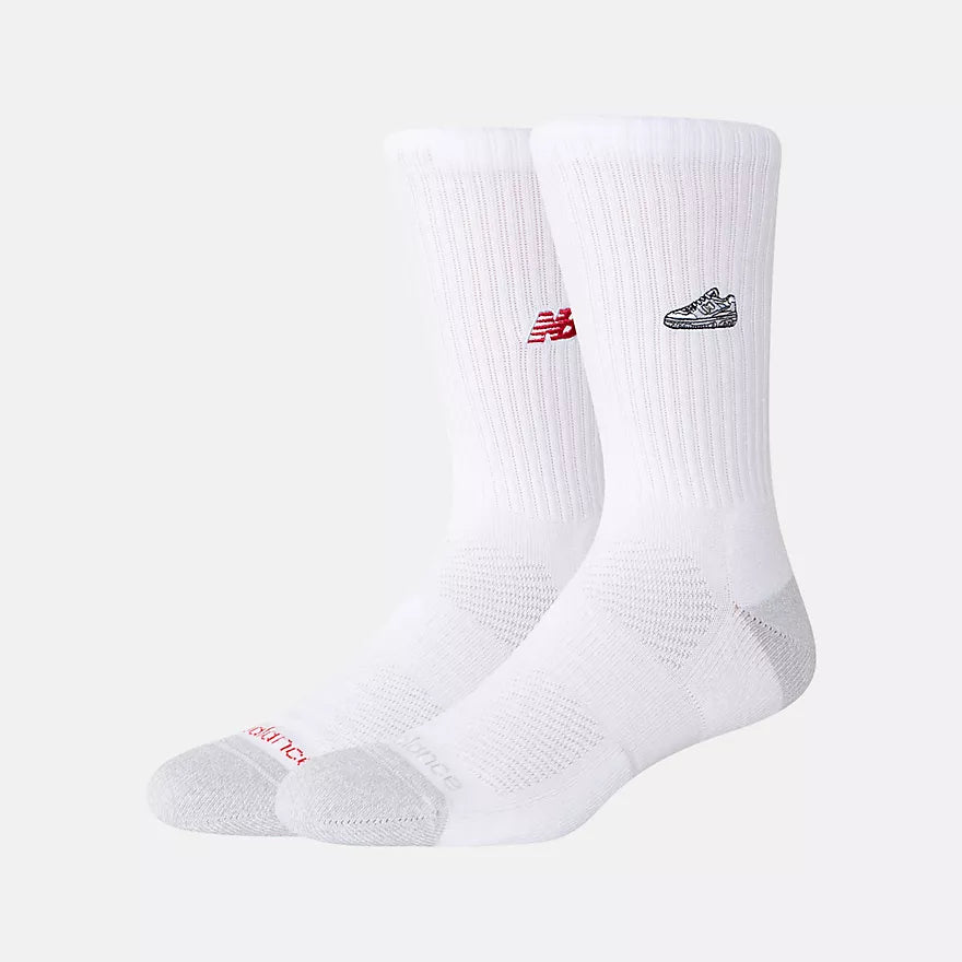 Premium Active Crew Socks (2 Pack) - Moisture Wicking & Cushioned Support for Running, Hiking & Workout - Comfortable Athletic Socks for Men & Women