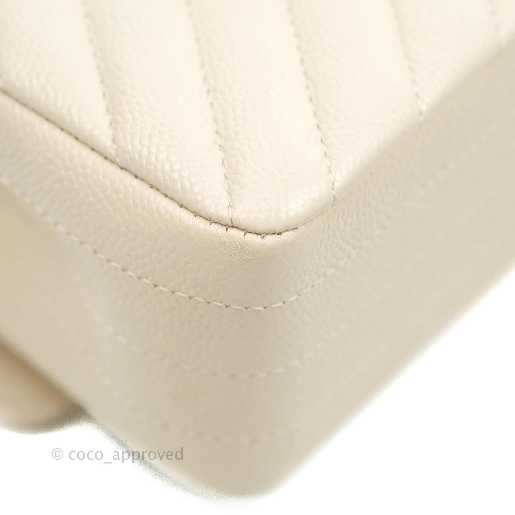 Chanel Classic Medium Double Flap Bag - Chevron Light Beige Caviar Leather with Gold Hardware (20B Collection) | Luxury Crossbody Purse for Women, Perfect for Date Nights & Special Occasions