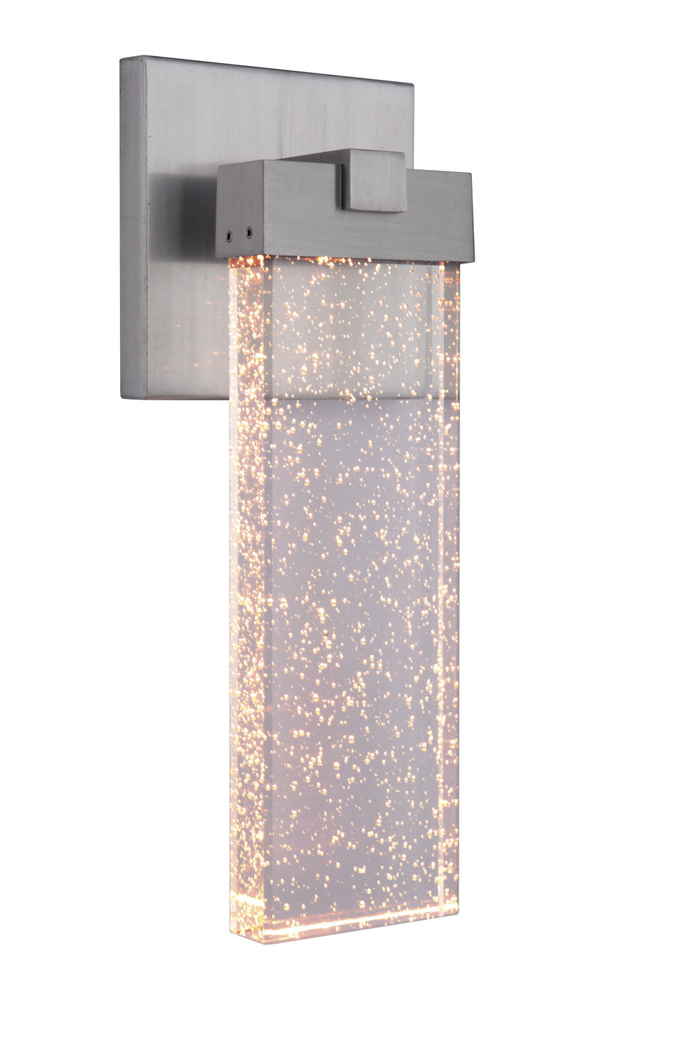 Aria LED Wall Lantern - Satin Aluminum Finish Outdoor Light Fixture for Porch, Patio & Garden Lighting | Energy Efficient & Weather Resistant