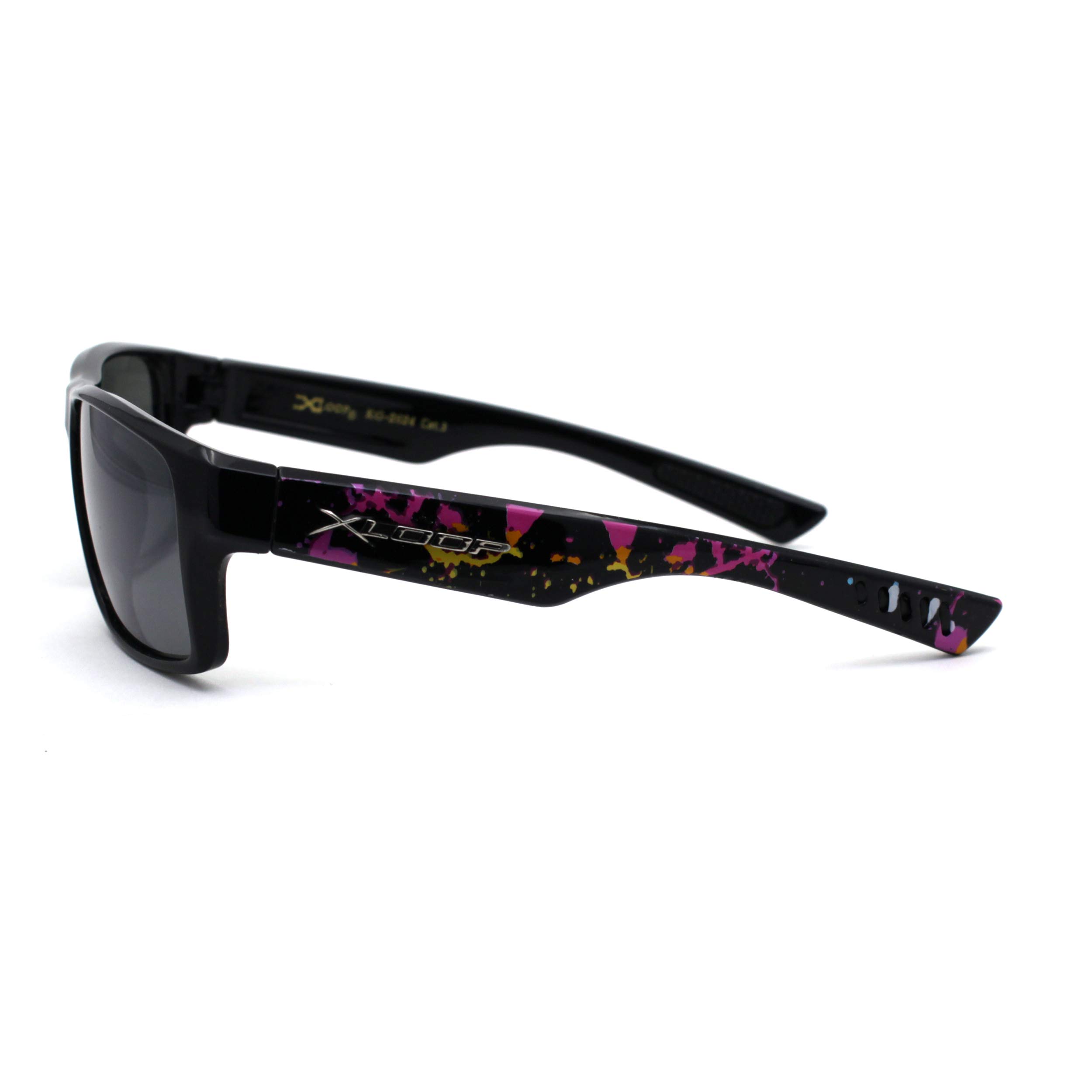Xloop Boys Retro 80s Square Sport Sunglasses for Kids - UV Protection Plastic Frame - Perfect for Outdoor Sports, Beach & Summer Activities