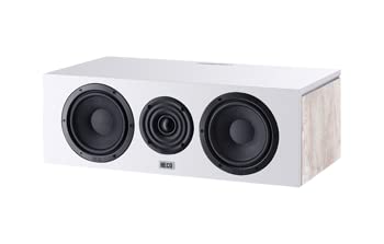 HECO Aurora Center 30 2-Way 5-Inch Center Channel Speaker - High Clarity Dialogue for Home Theater & Music (White) | Perfect for Movie Nights & Audiophile Listening