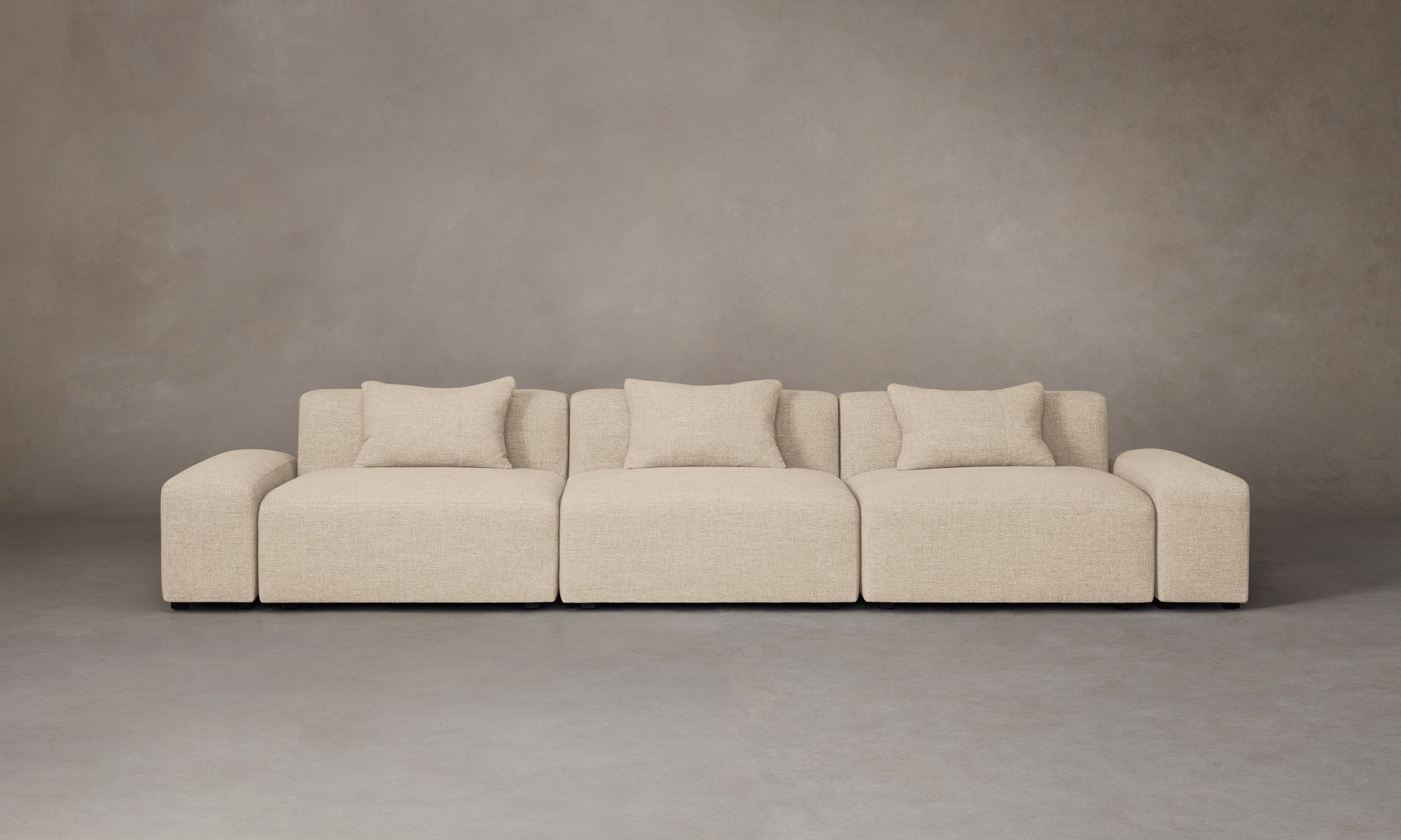 The Breuer Modular Sofa - Heritage Belgian Linen Husk | Modern Sectional Couch for Living Room, Lounge & Office | Durable & Stylish Home Furniture