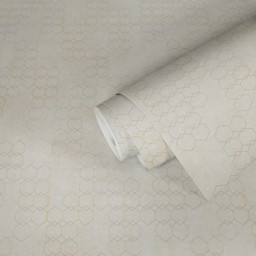 New Walls Gilded Geometric Wall Decor - Modern Home & Office Decoration for Living Room, Bedroom, and Workspace