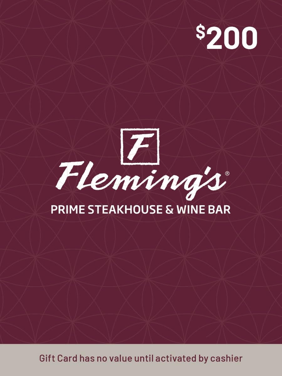 Fleming's Prime Steakhouse & Wine Bar Gift Card - Perfect for Dining, Celebrations & Corporate Gifts | Redeem at Locations Nationwide