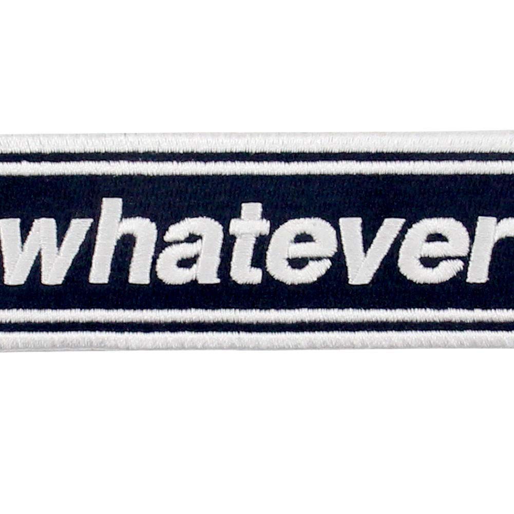Whatever Patch Embroidered Biker Applique - Iron On or Sew On Emblem for Jackets, Vests & Denim - Motorcycle Gear & DIY Clothing Customization