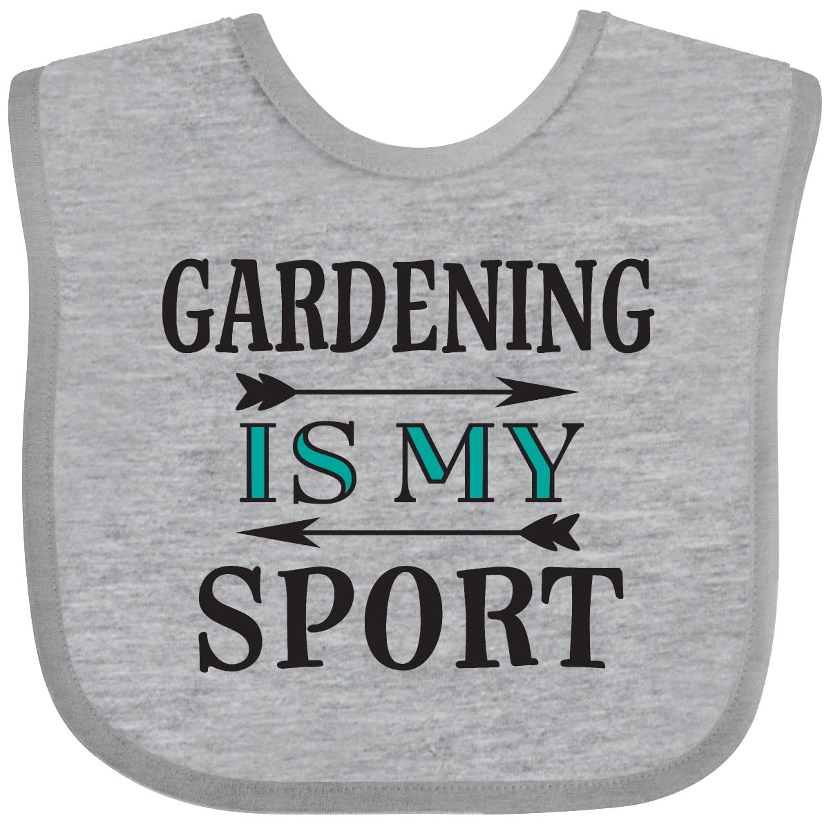 Inktastic Gardening Is My Sport Baby Bib - Cute Gardener Design for Infants & Toddlers - Perfect for Mealtime, Outdoor Activities & Gardening Enthusiasts